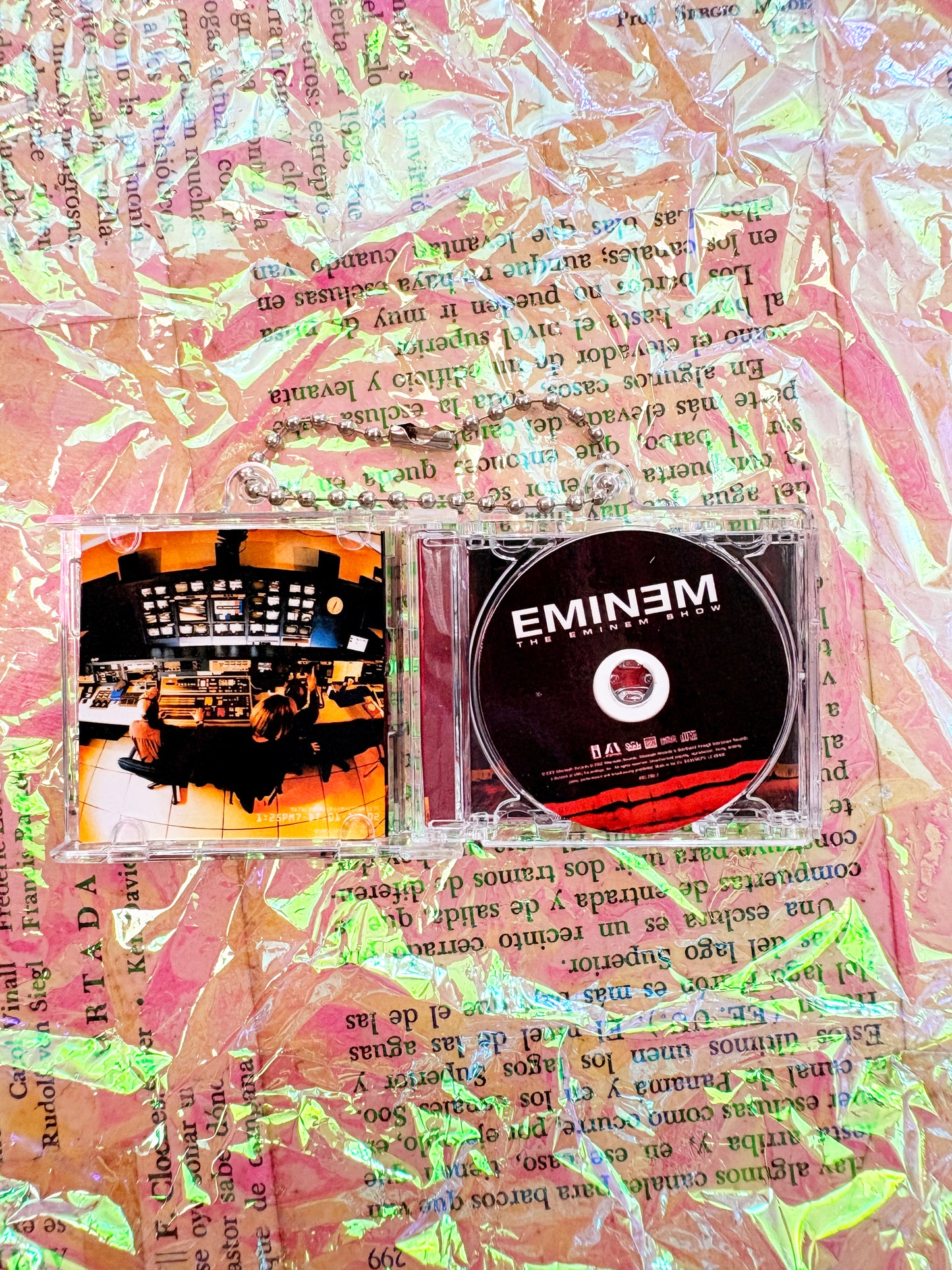 Eminem The Eminem show- Llavero Mini CD con NFC link personalizado| Regalo Musical Original