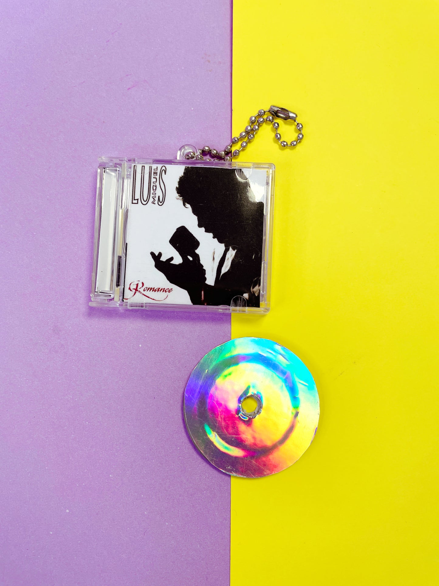 Luis Miguel Romance- Llavero Mini CD con NFC link personalizado| Regalo Musical Original