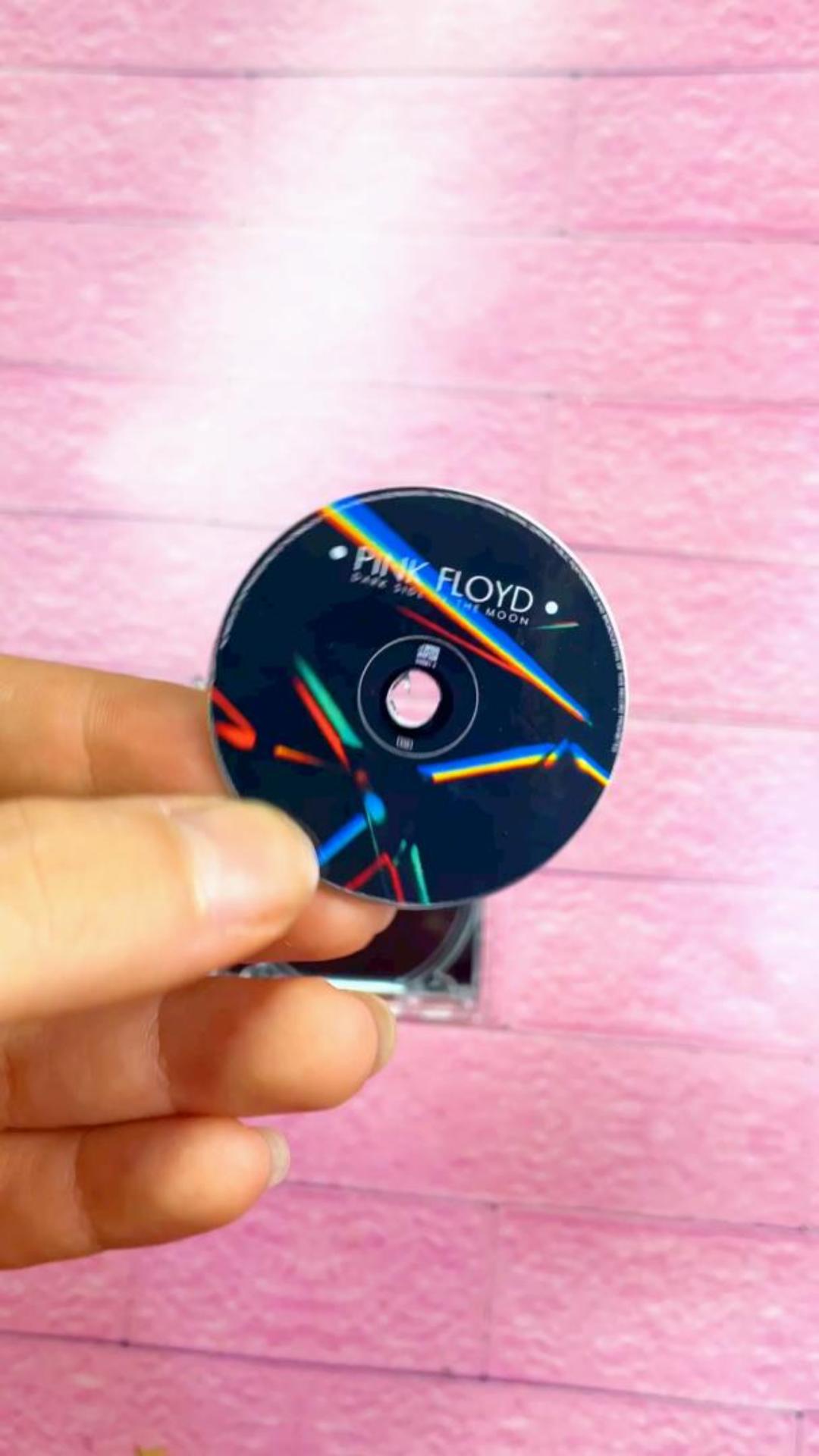 Pink Floyd the other side of the moon - Llavero Mini CD con NFC link personalizado| Regalo Musical Original