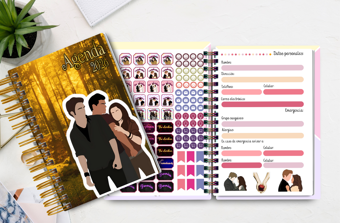 Agenda crepúsculo Planeación 3 Días por Hoja | Crecimiento Personal