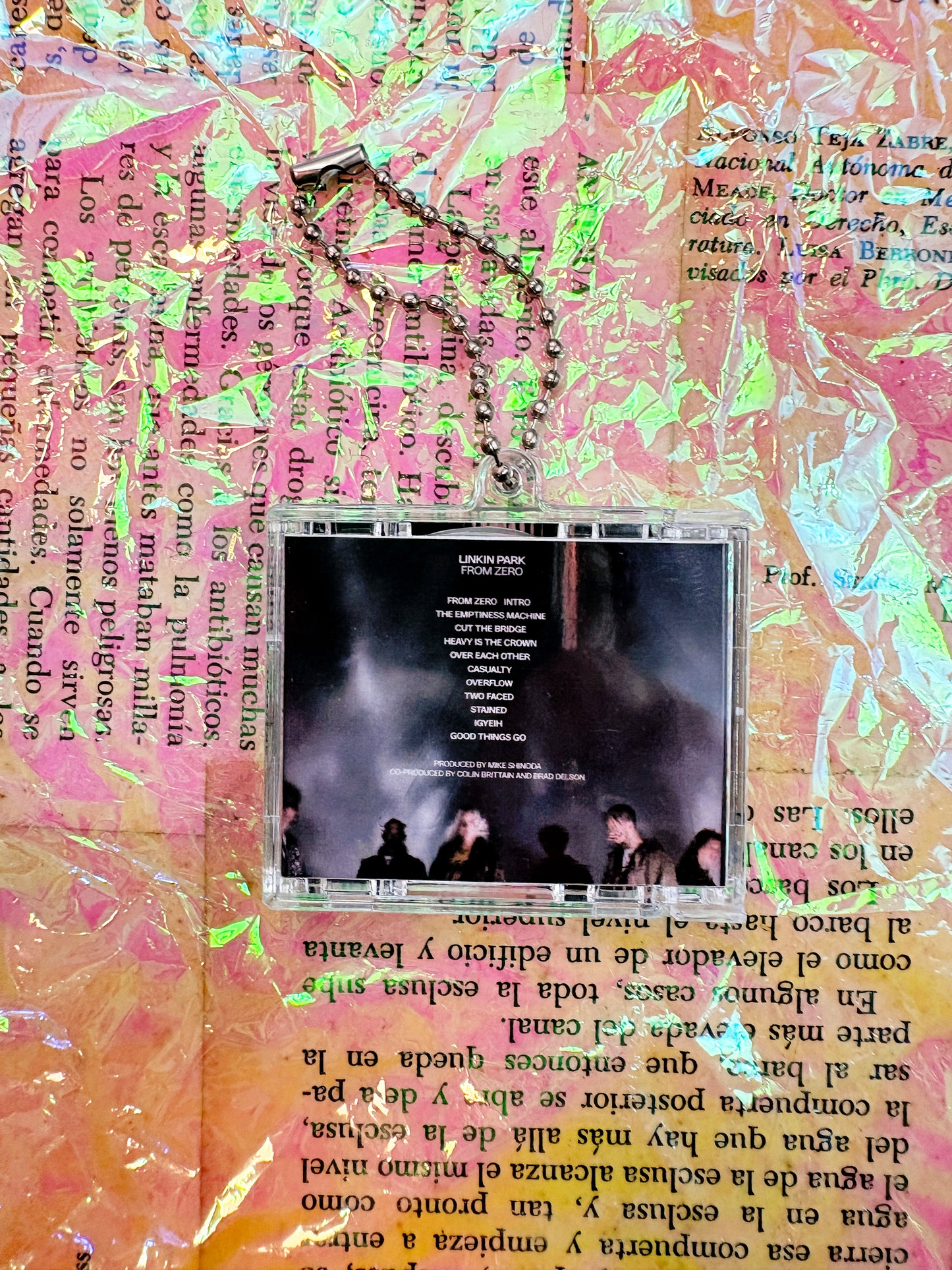 Linkin Park From zero- Llavero Mini CD con NFC link personalizado| Regalo Musical Original