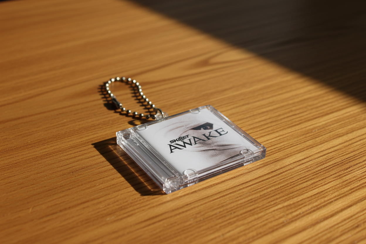 Skillet Awake- Llavero Mini CD con NFC link personalizado| Regalo Musical Original