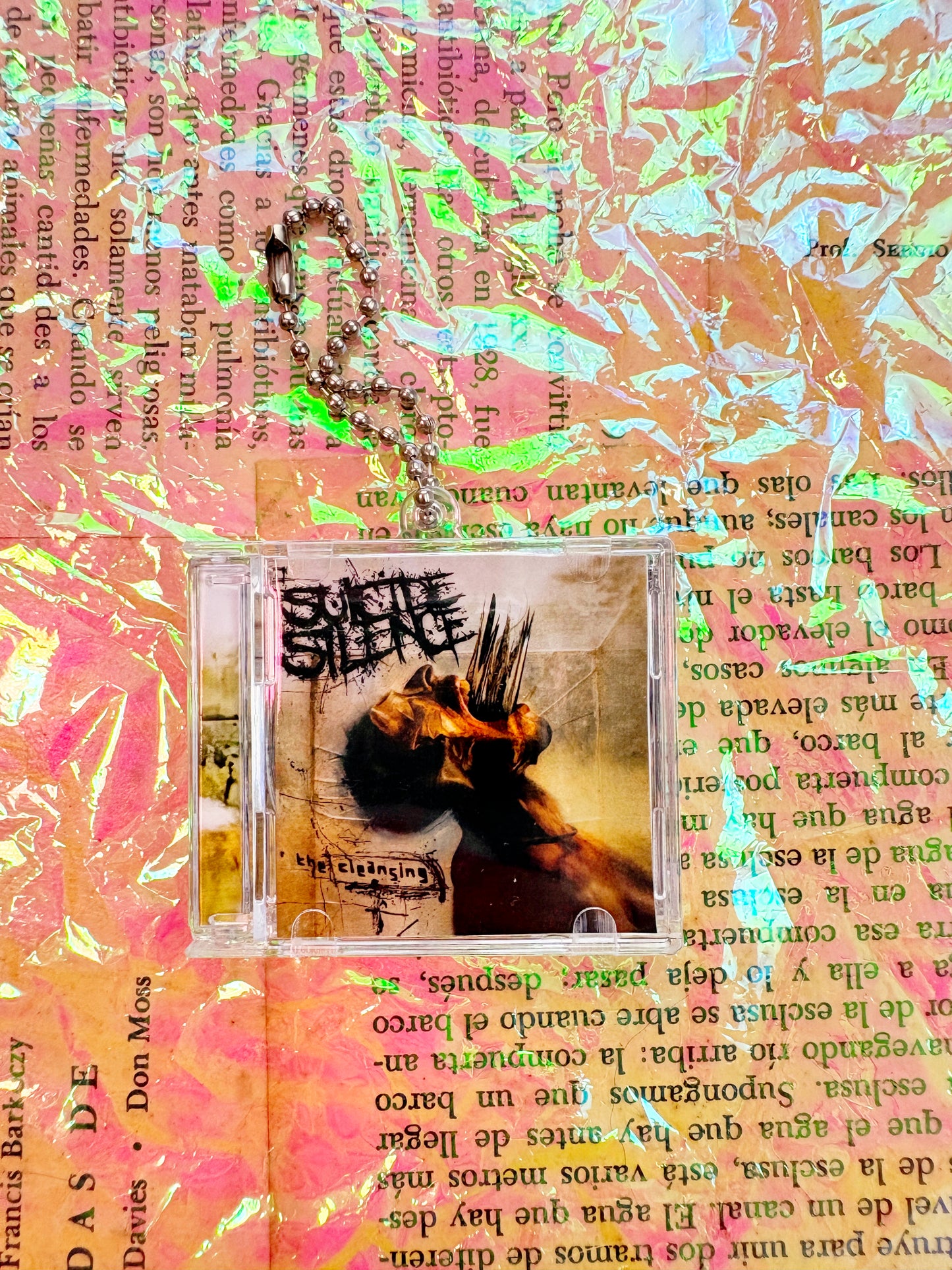 Suicide Silence The cleansing- Llavero Mini CD con NFC link personalizado| Regalo Musical Original