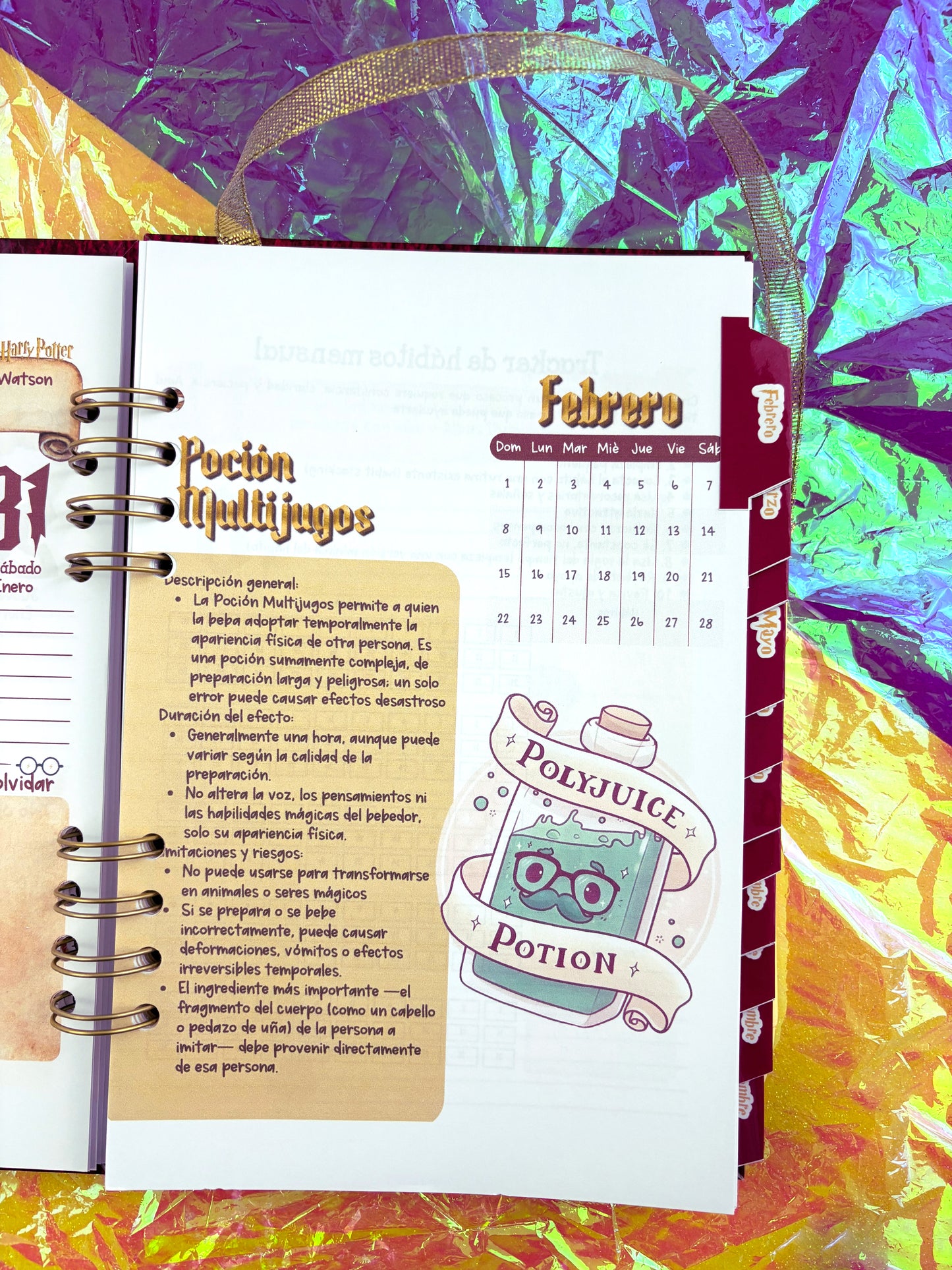 Agenda Harry Potter Planeación 3 Días por Hoja | Crecimiento Personal