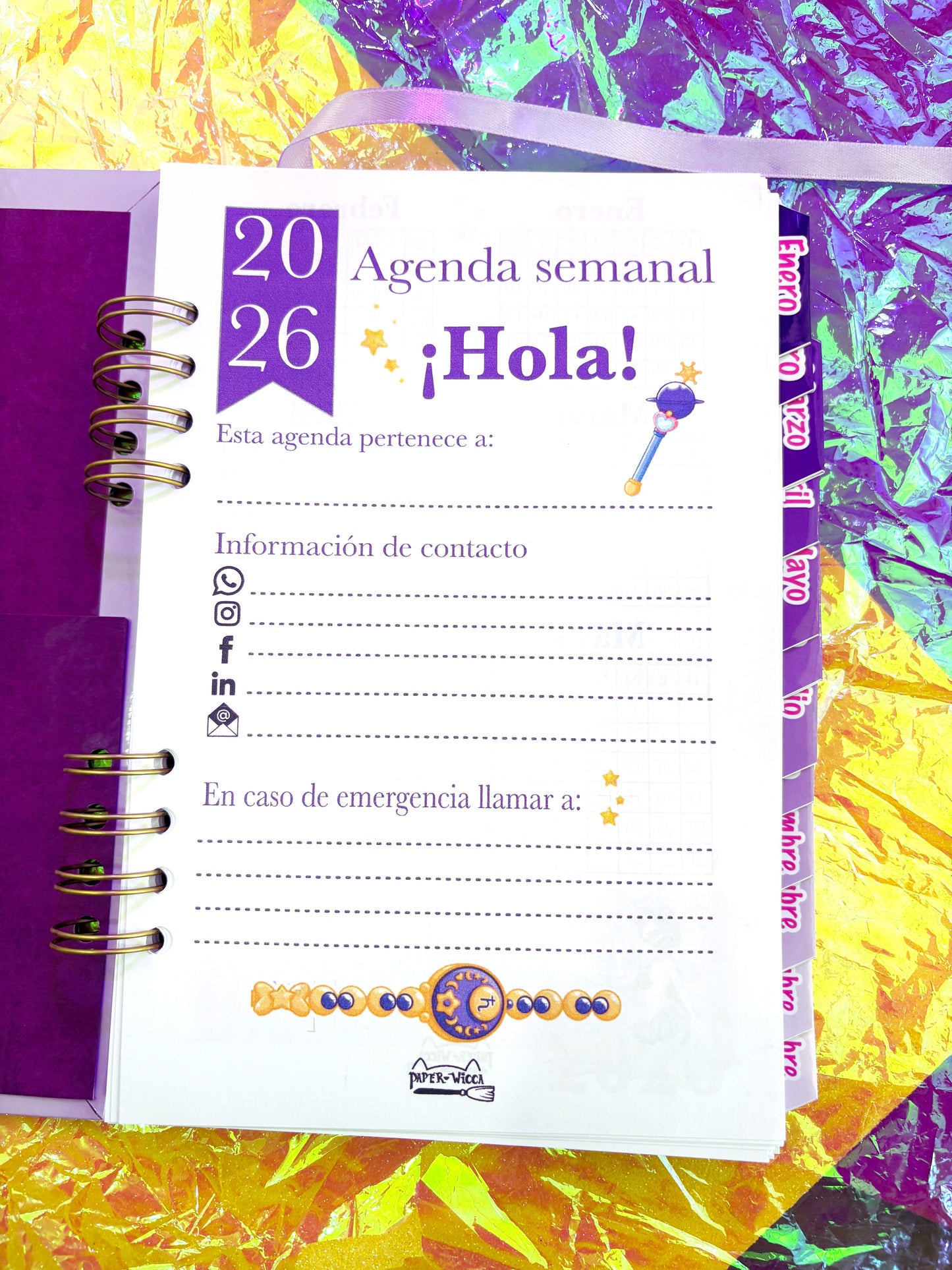 Agenda sailor moon Planeación 3 Días por Hoja