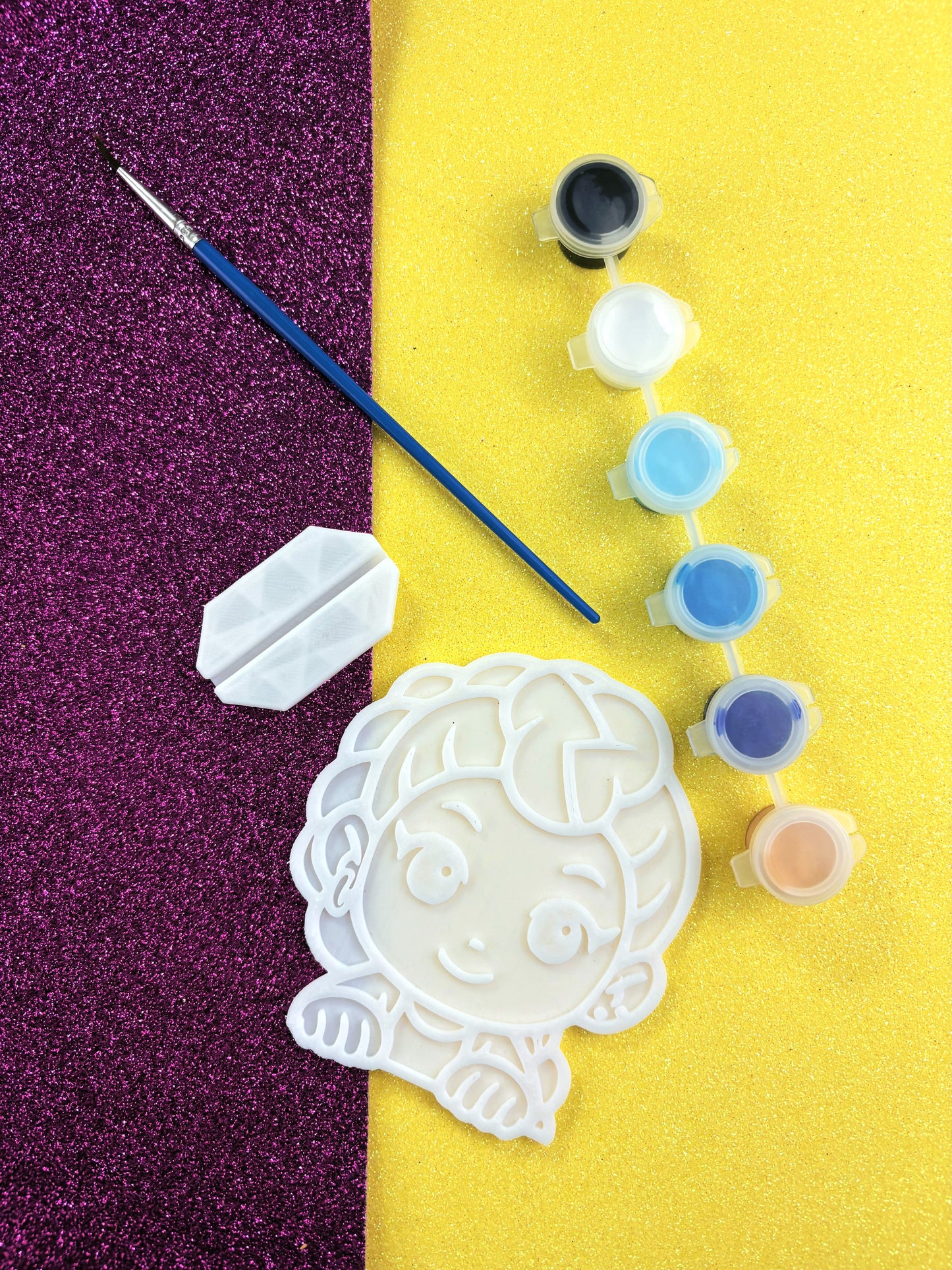 Set de 3 Figuras para Pintar con Pinturas y Pincel Actividad Creativa para Niños Recuerdos de Fiesta