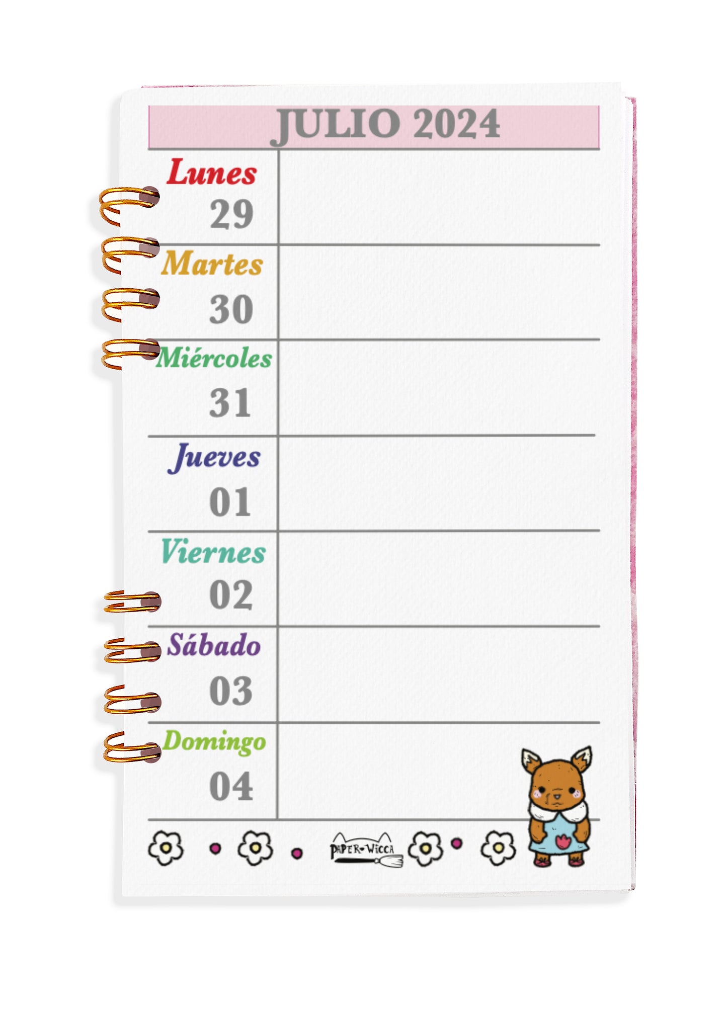 Agenda Docente Gatitos Gateleria Personalizable - Planeador para maestros