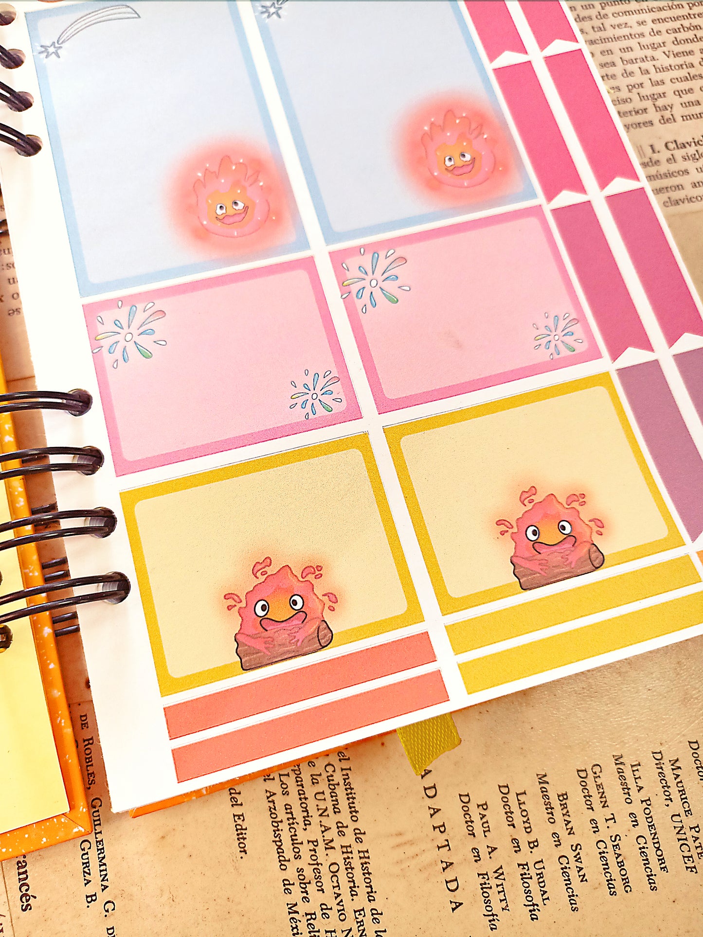 Libreta pasta dura calcifer el castillo vagabundo estudios Ghibli