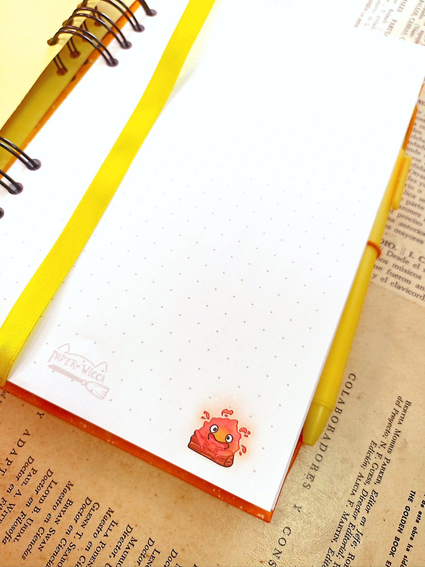 Libreta pasta dura calcifer el castillo vagabundo estudios Ghibli