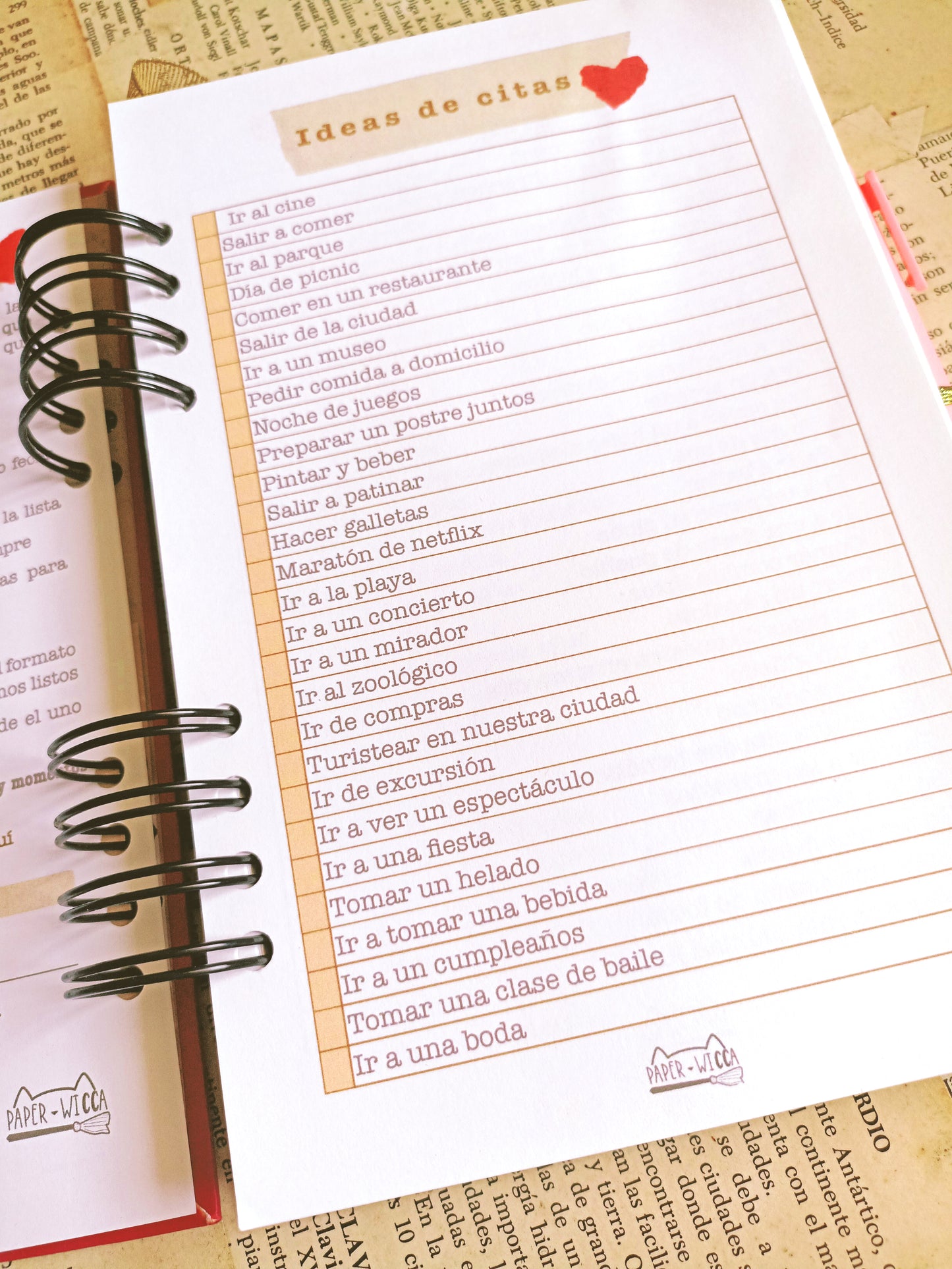 Journal Libro 100 citas en pareja