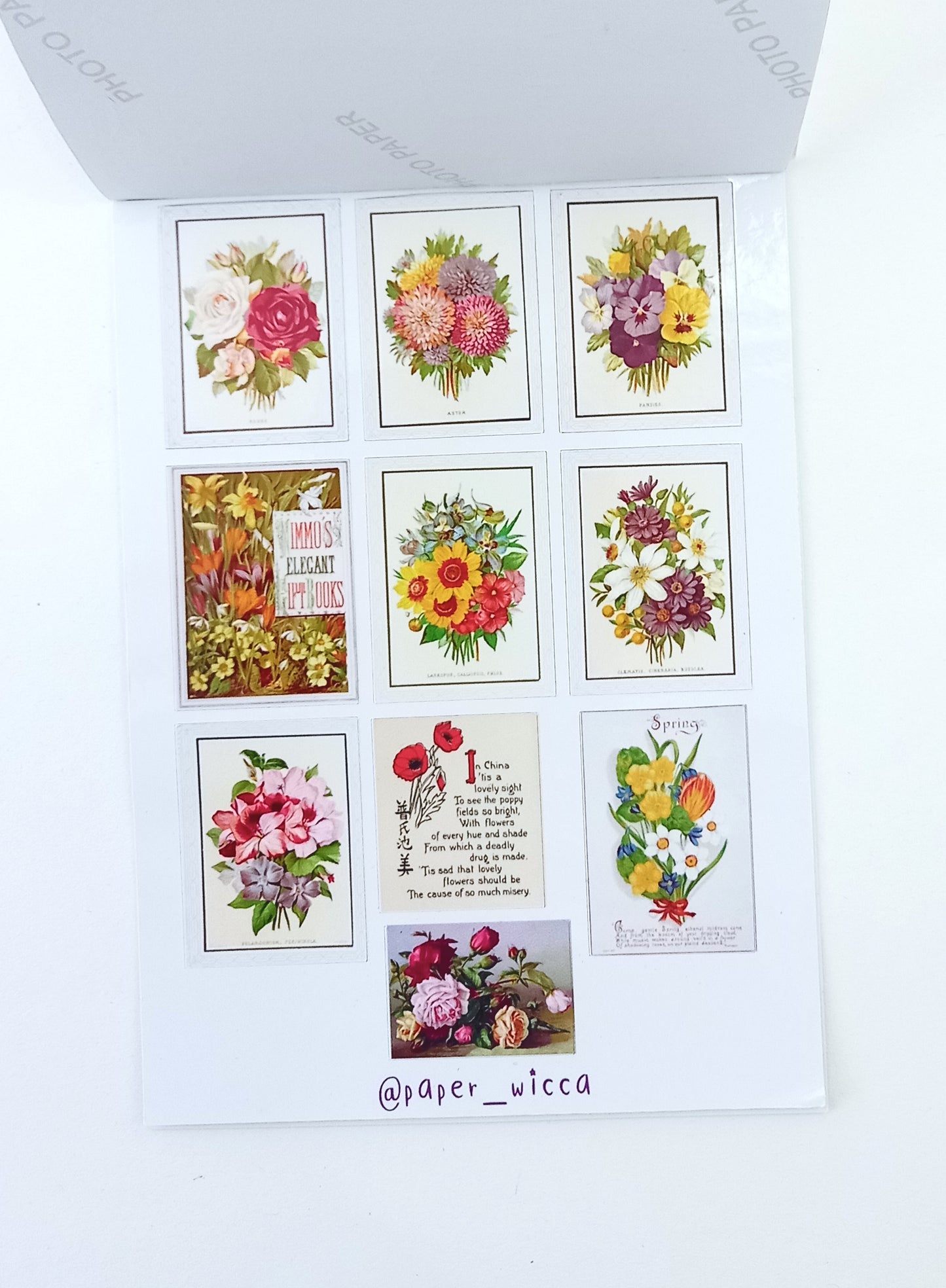 Block stickers vintage flores