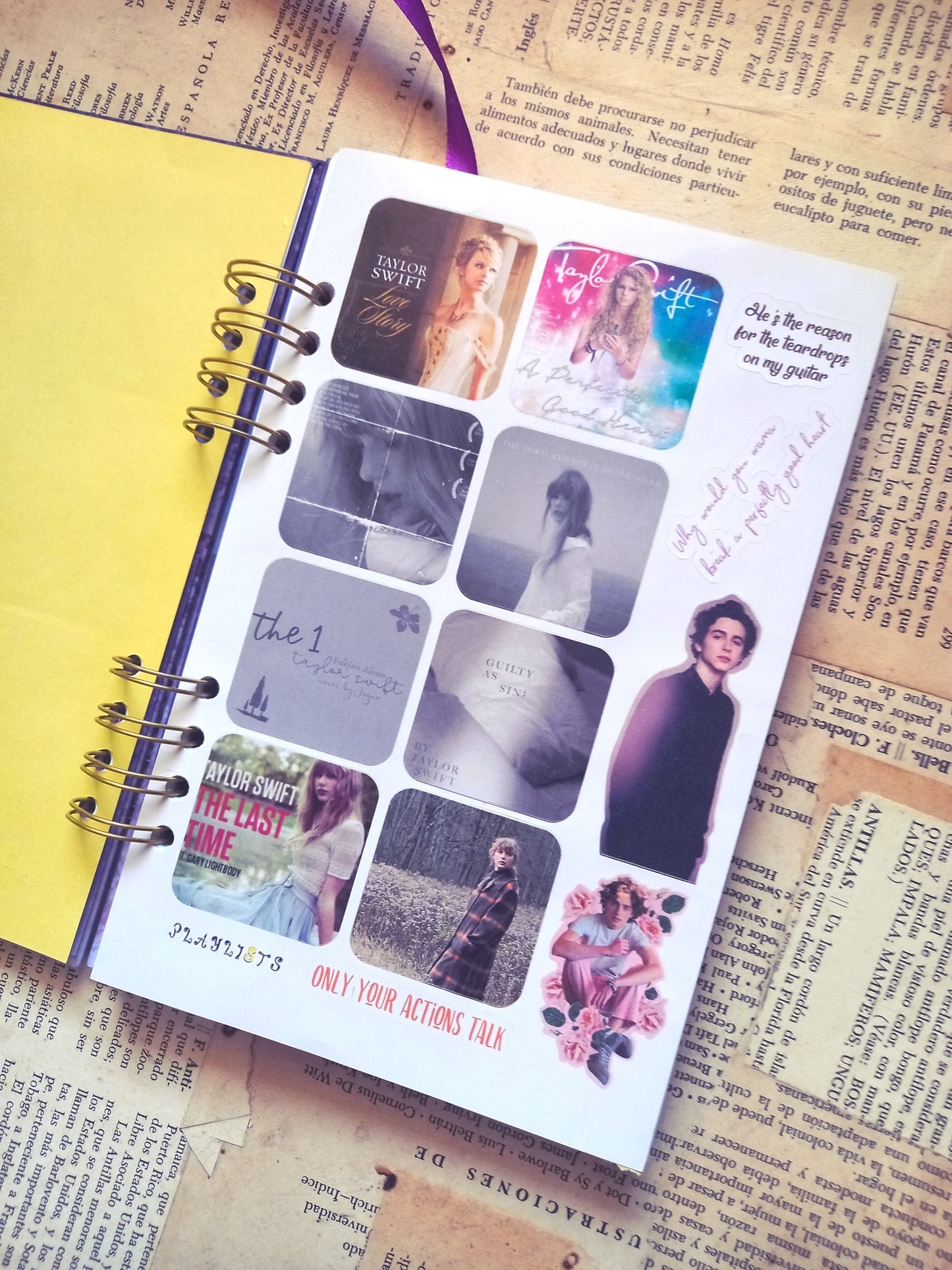 Journal Musical Personalizable: Playlists, Canciones + Stickers