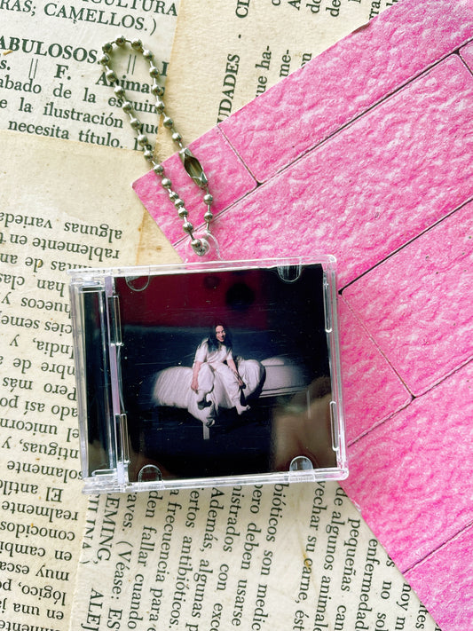 Billi Eilish When we all fall asleep where do we go?- Llavero Mini CD  con NFC link personalizado| Regalo Musical Original