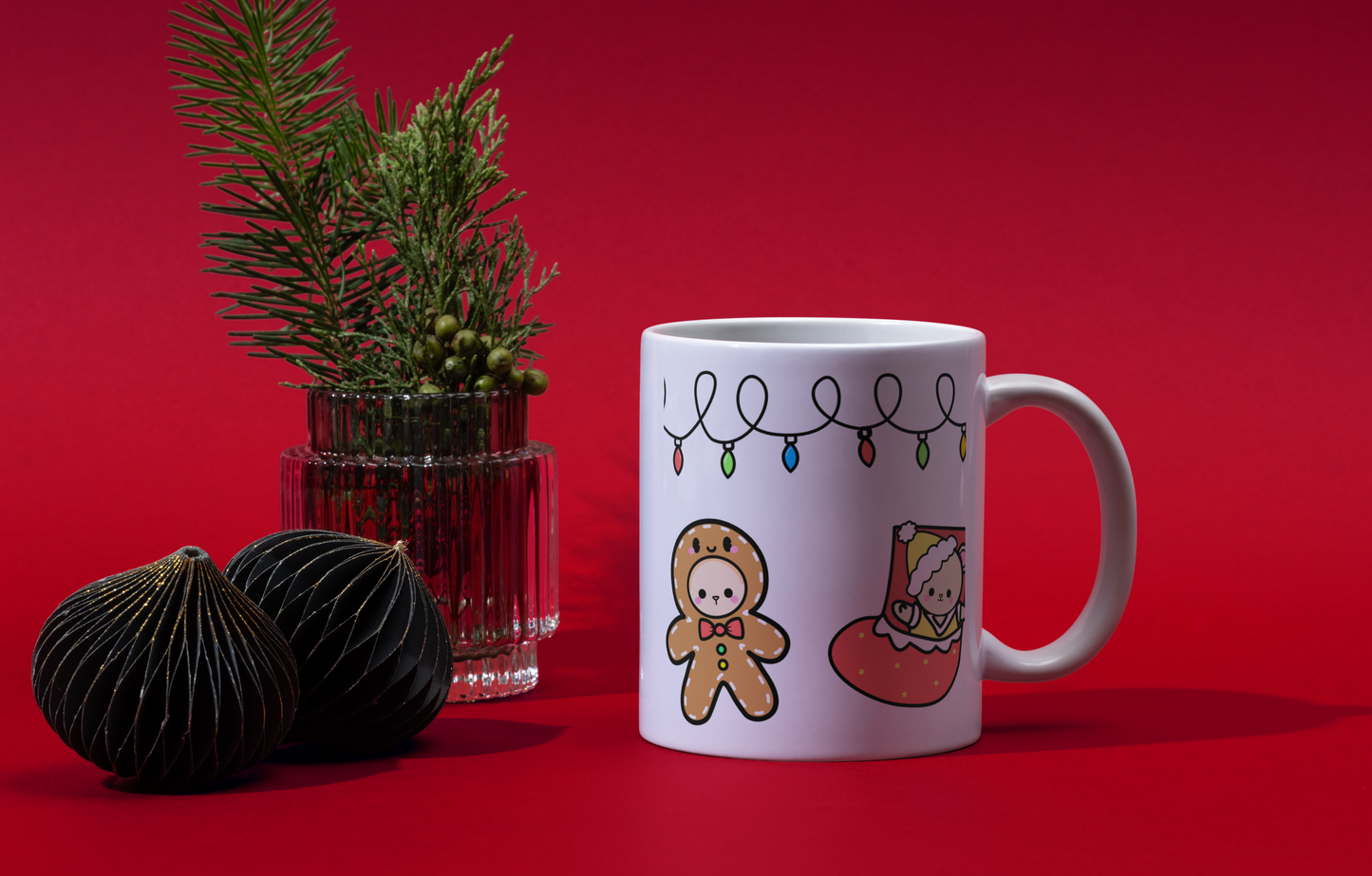 Taza con Estampados Navideños