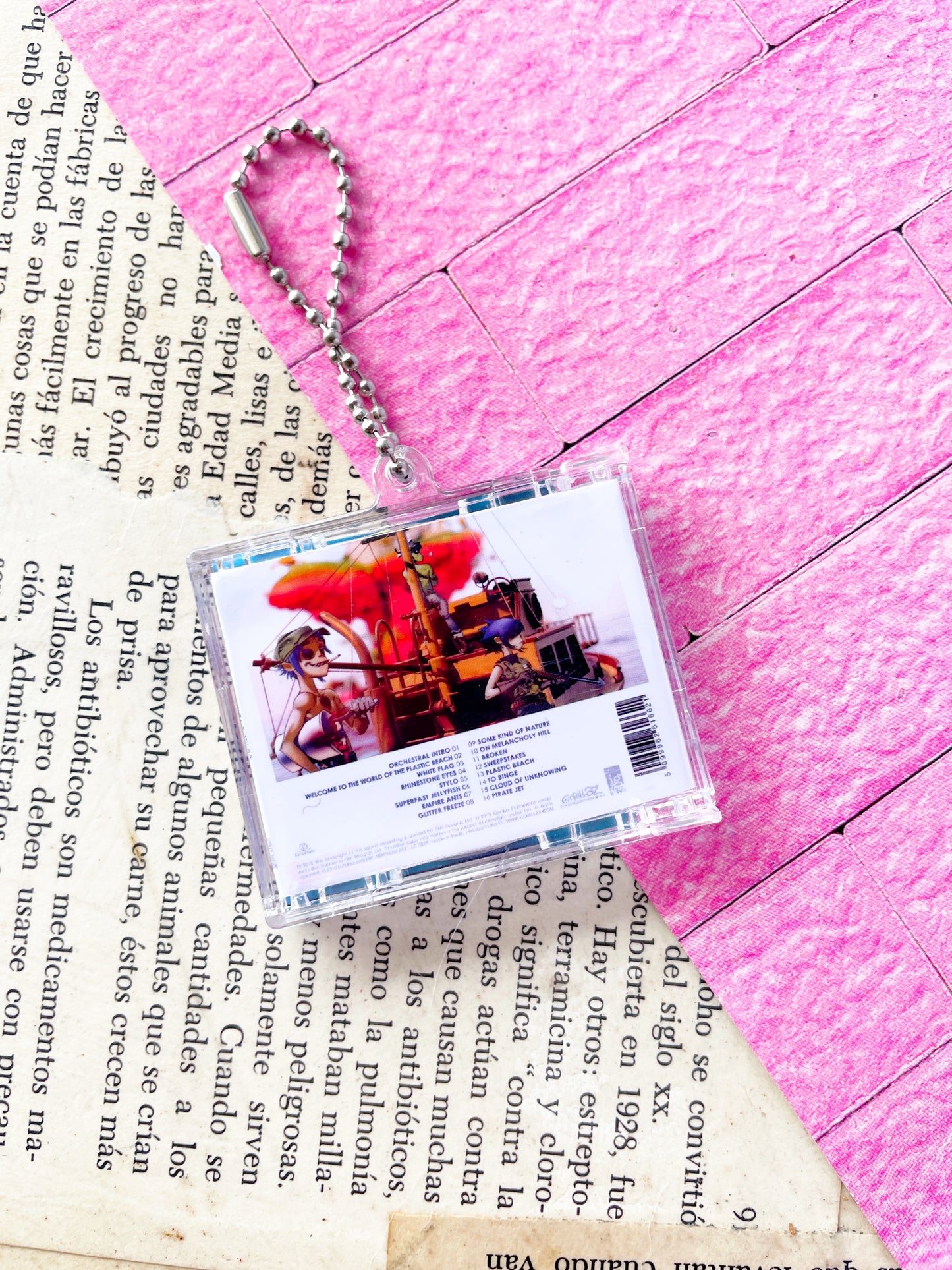 Gorillaz Plastic beach- Llavero Mini CD  con NFC link personalizado| Regalo Musical Original