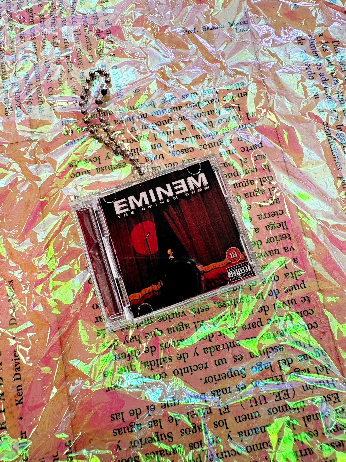 Eminem The Eminem show- Llavero Mini CD  con NFC link personalizado| Regalo Musical Original