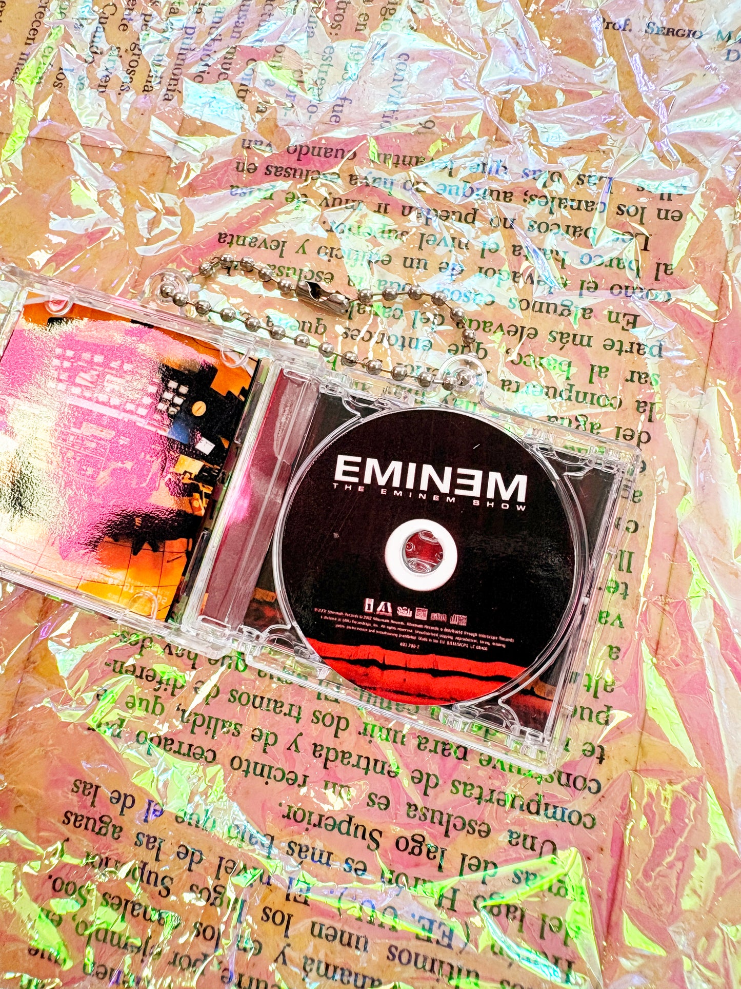 Eminem The Eminem show- Llavero Mini CD  con NFC link personalizado| Regalo Musical Original