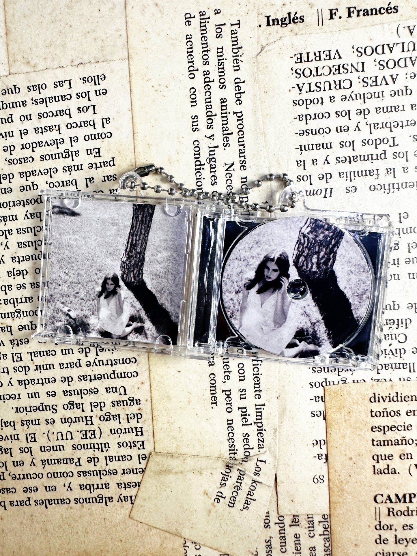 Lana del Rey- Llavero Mini CD  con NFC link personalizado| Regalo Musical Original