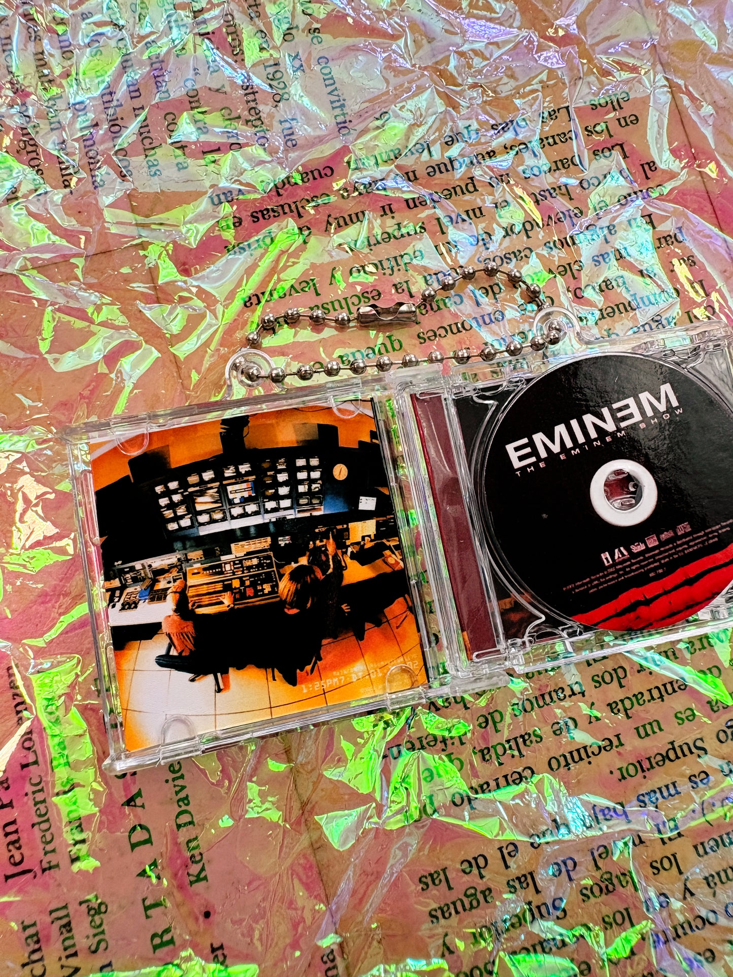 Eminem The Eminem show- Llavero Mini CD  con NFC link personalizado| Regalo Musical Original