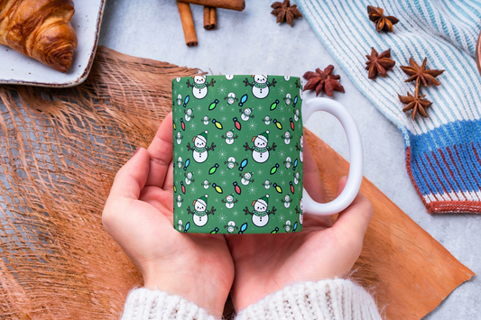 Taza con Estampados Navideños