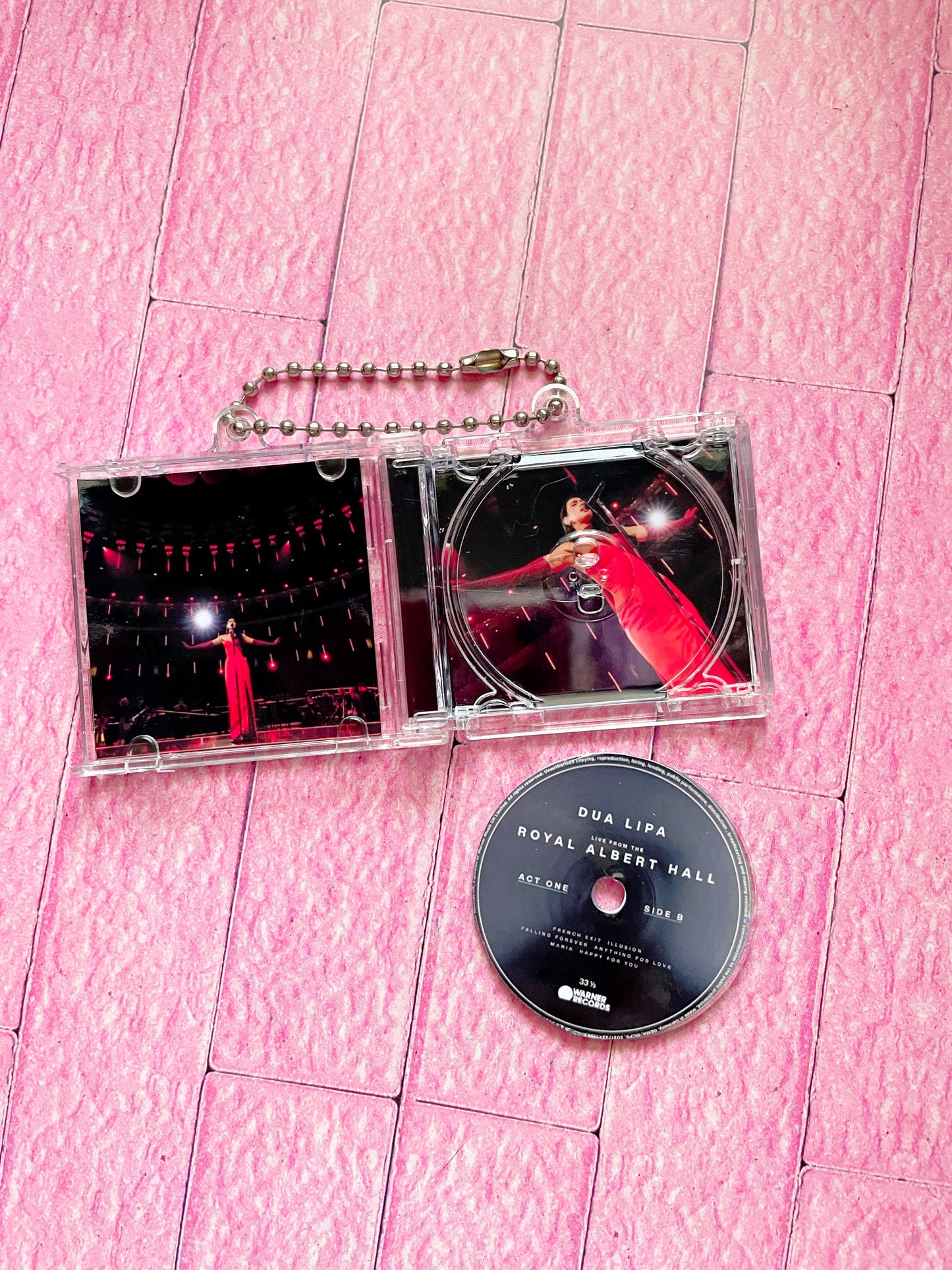 Dua Lipa Night at the Royal Albert Hall- Llavero Mini CD  con NFC link personalizado| Regalo Musical Original
