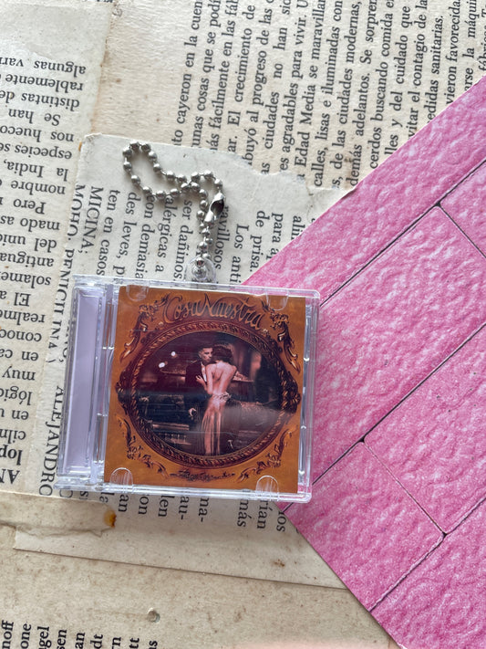 Rauw Alejandro Cosa nuestra- Llavero Mini CD  con NFC link personalizado| Regalo Musical Original