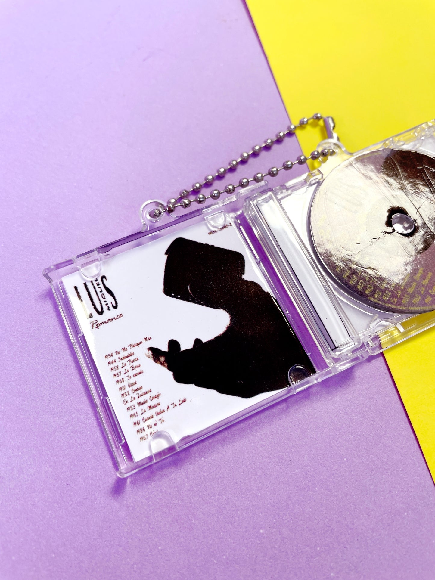 Luis Miguel Romance- Llavero Mini CD  con NFC link personalizado| Regalo Musical Original
