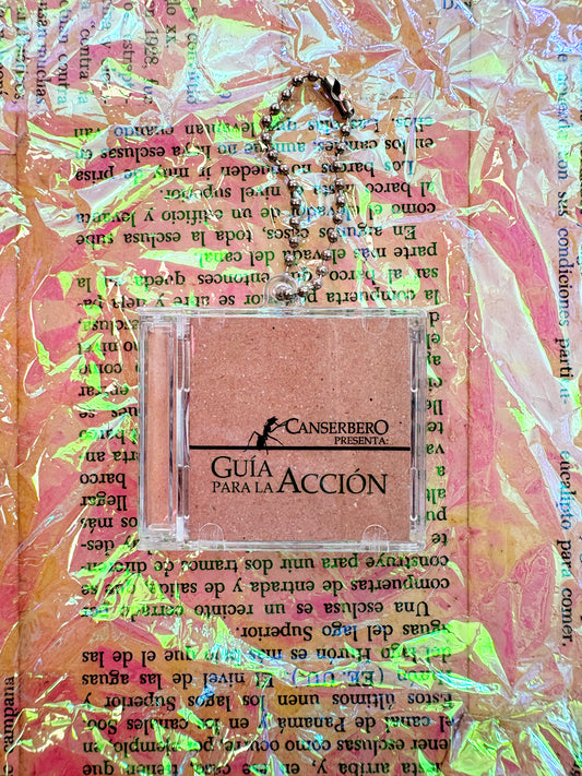 Canserbero Guia para la acción- Llavero Mini CD  con NFC link personalizado| Regalo Musical Original