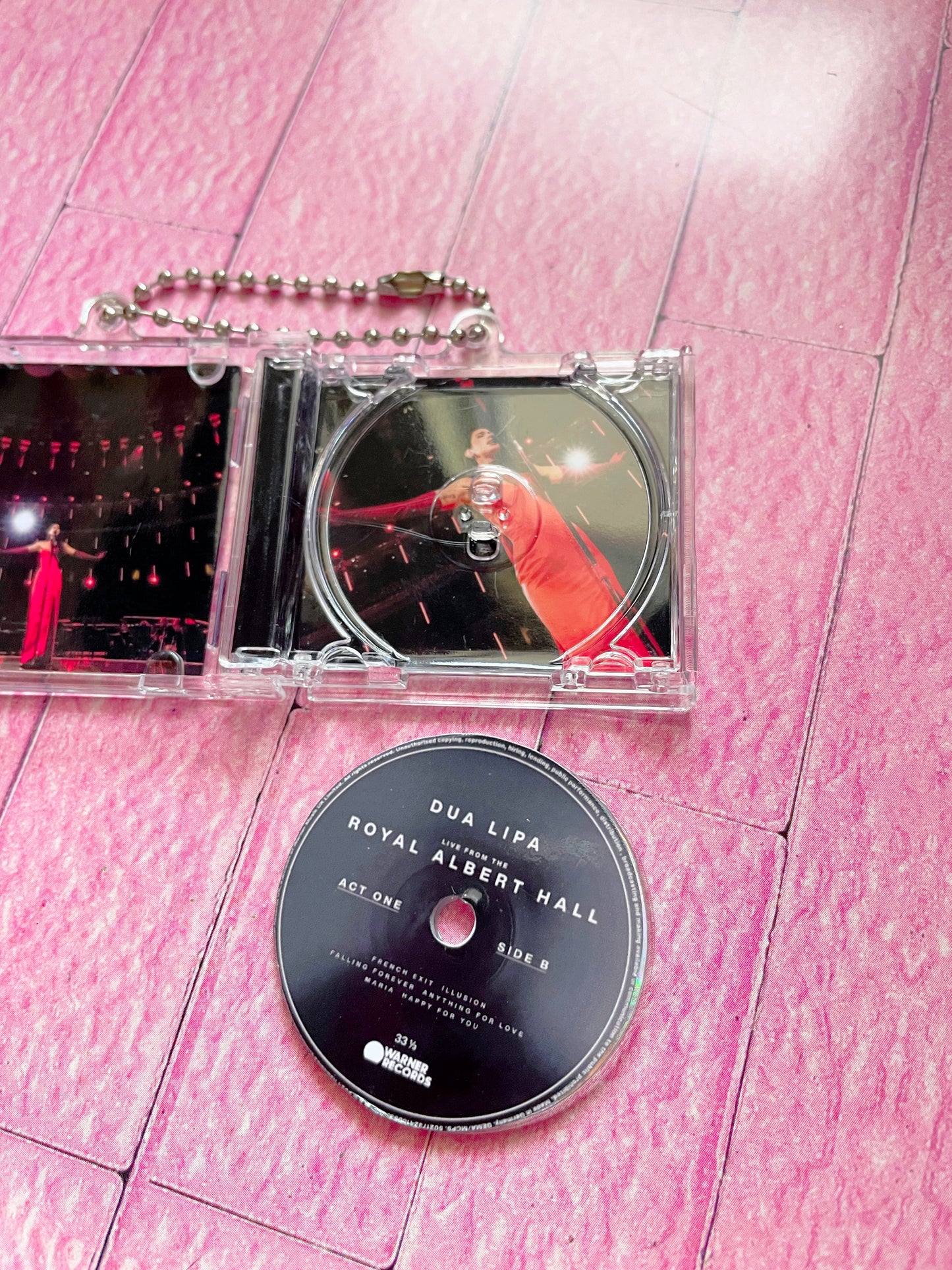 Dua Lipa Night at the Royal Albert Hall- Llavero Mini CD  con NFC link personalizado| Regalo Musical Original
