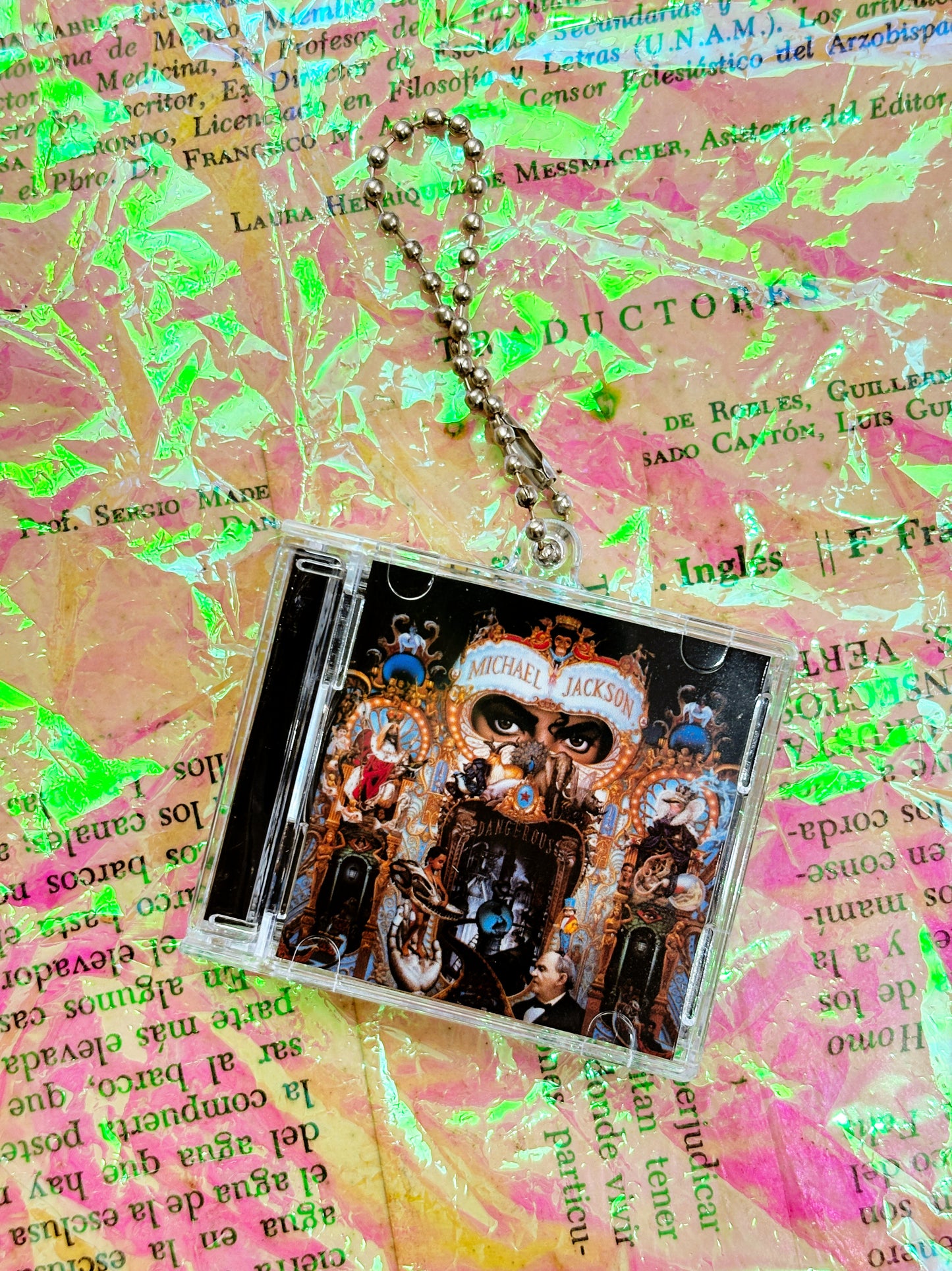 Michael Jackson Dangerous- Llavero Mini CD  con NFC link personalizado| Regalo Musical Original