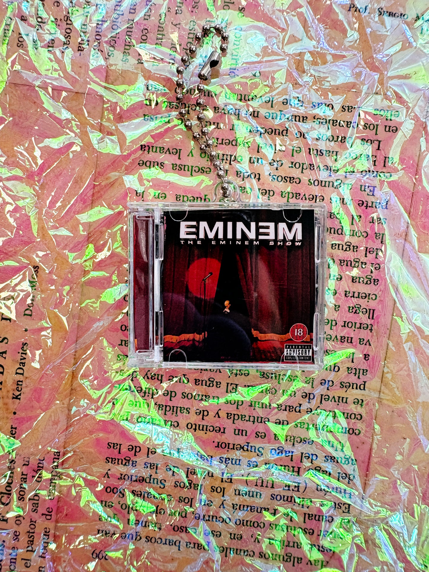 Eminem The Eminem show- Llavero Mini CD  con NFC link personalizado| Regalo Musical Original