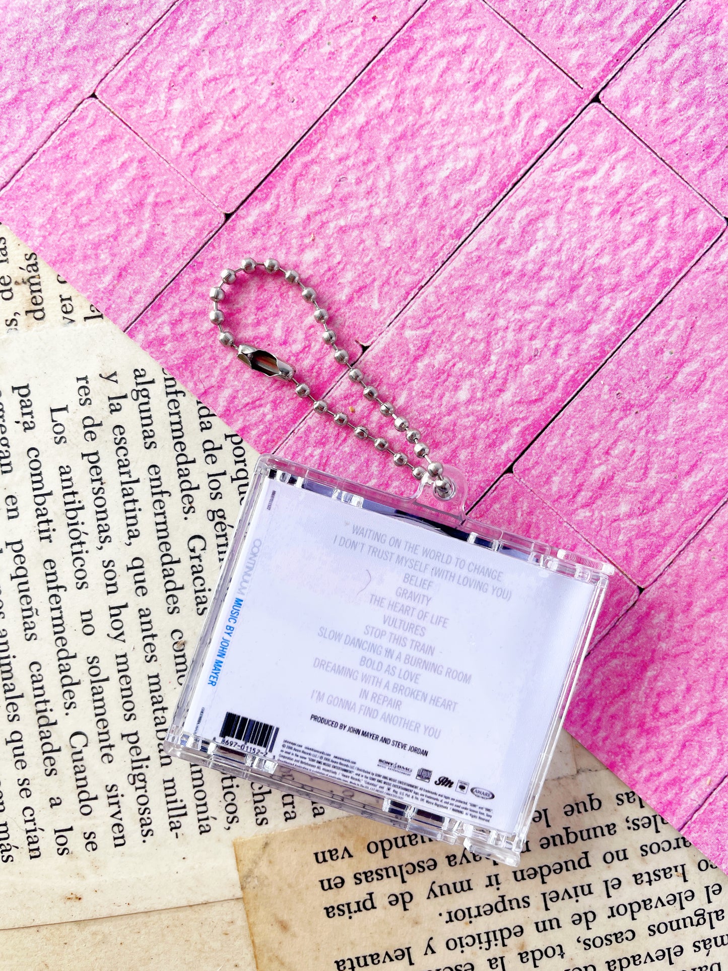 John Mayer Continuum- Llavero Mini CD  con NFC link personalizado| Regalo Musical Original