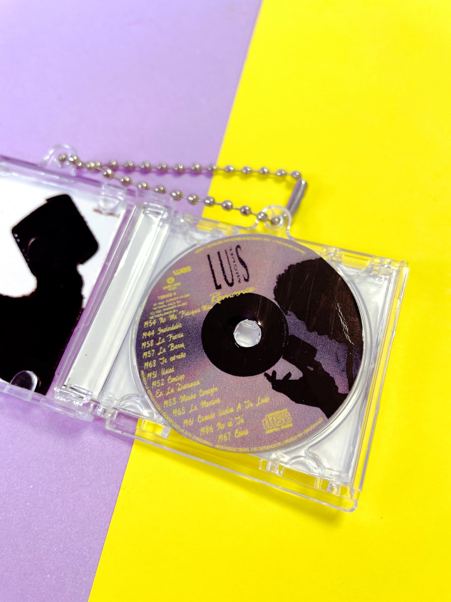 Luis Miguel Romance- Llavero Mini CD  con NFC link personalizado| Regalo Musical Original