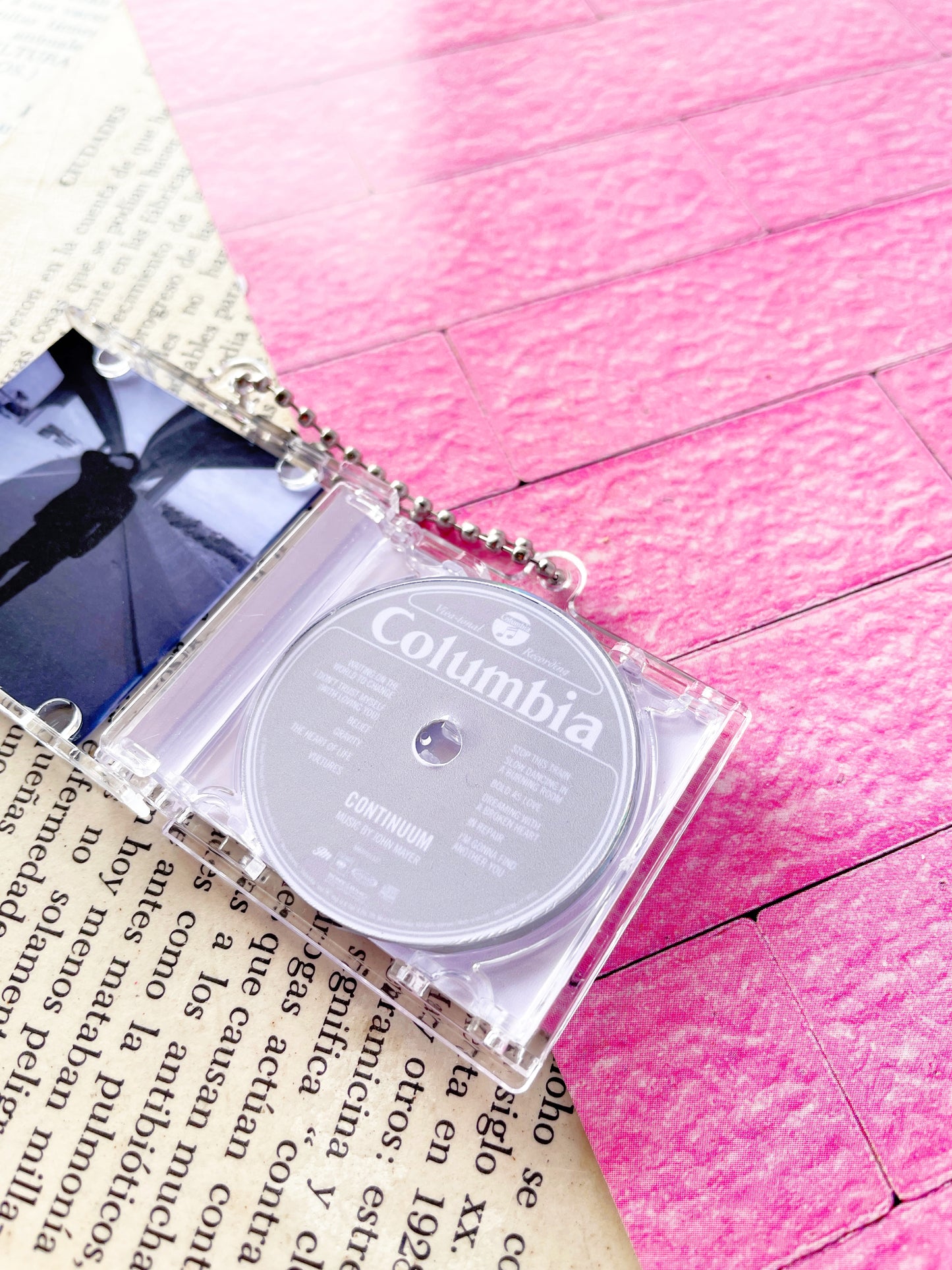 John Mayer Continuum- Llavero Mini CD  con NFC link personalizado| Regalo Musical Original