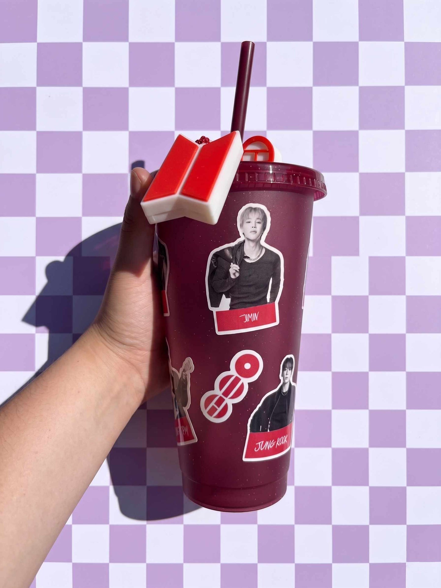 Vaso BTS Arirang Con Charm Para Popote Y Llavero BTS