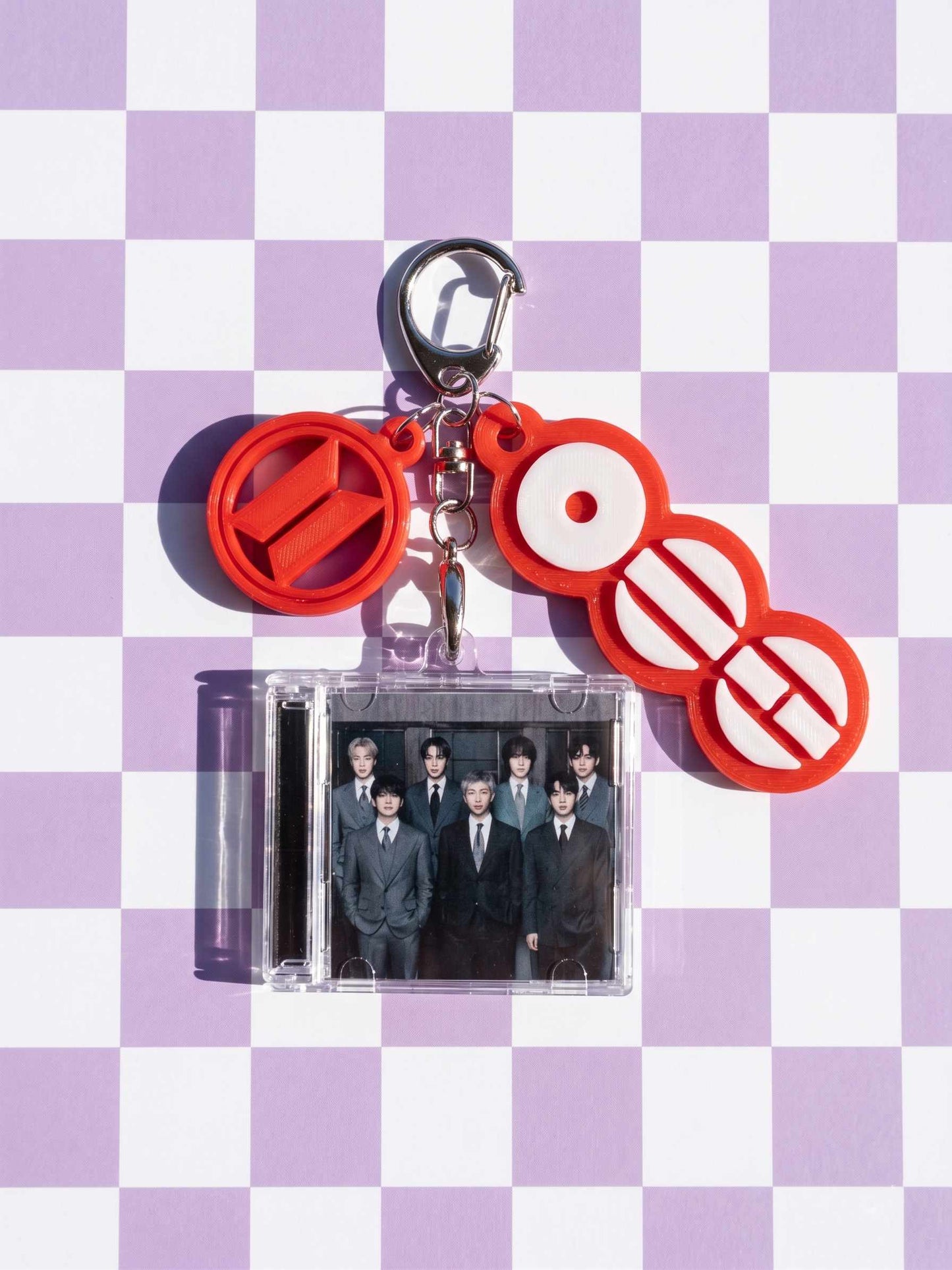 BTS- Llavero Mini CD  con NFC link personalizado| Regalo para Armys