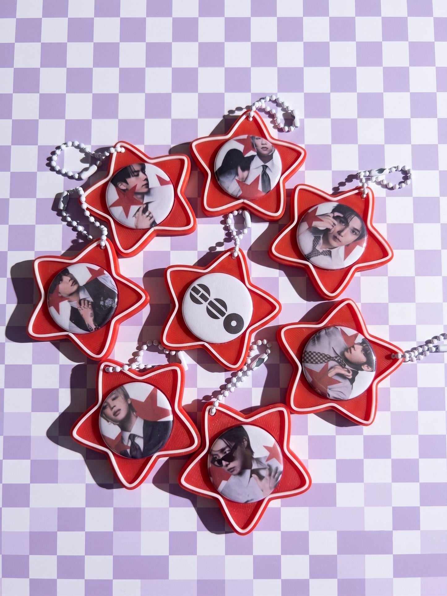 SET 8 Llaveros BTS Estrella Arirang freebies