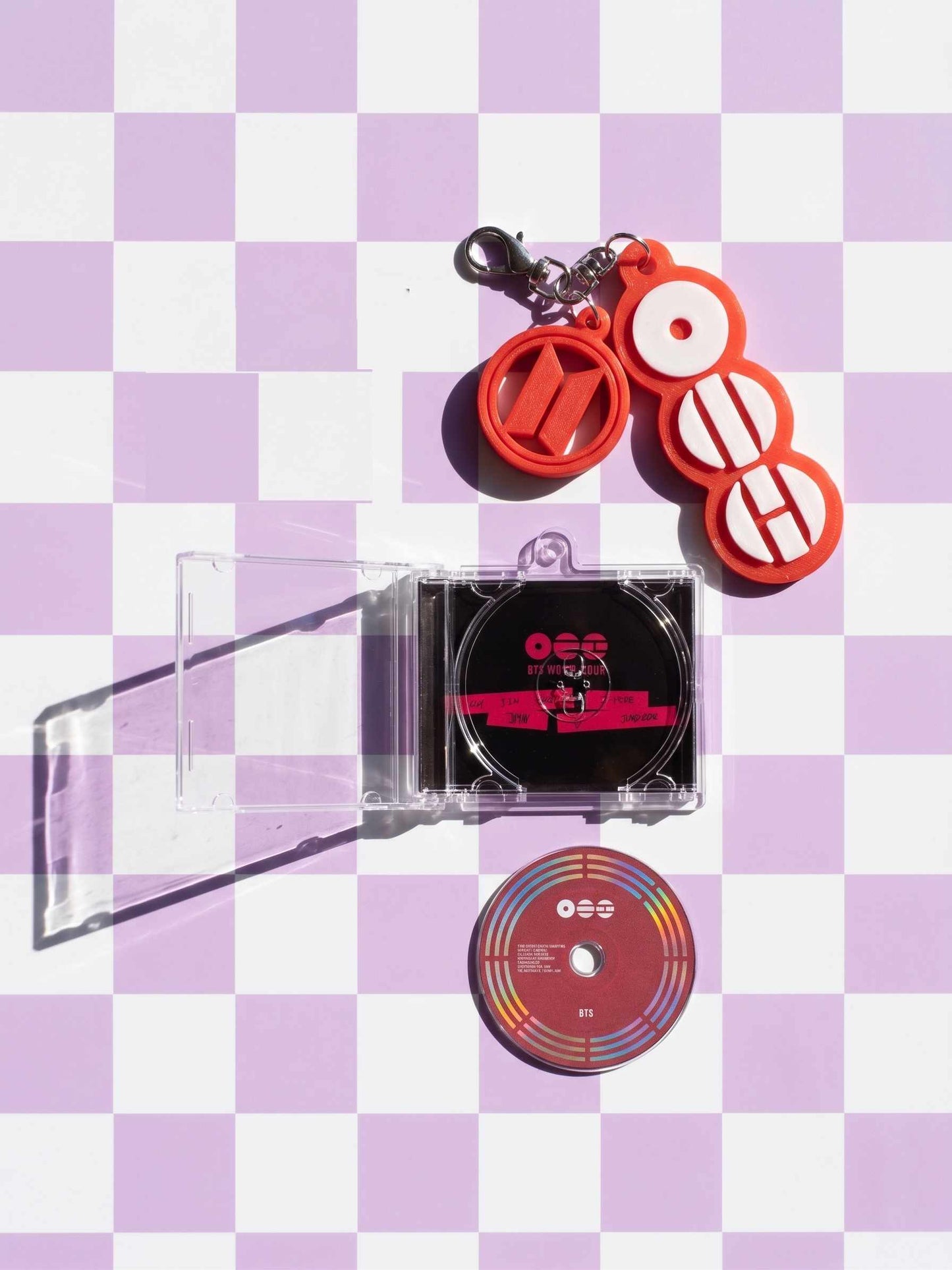 BTS- Llavero Mini CD  con NFC link personalizado| Regalo para Armys