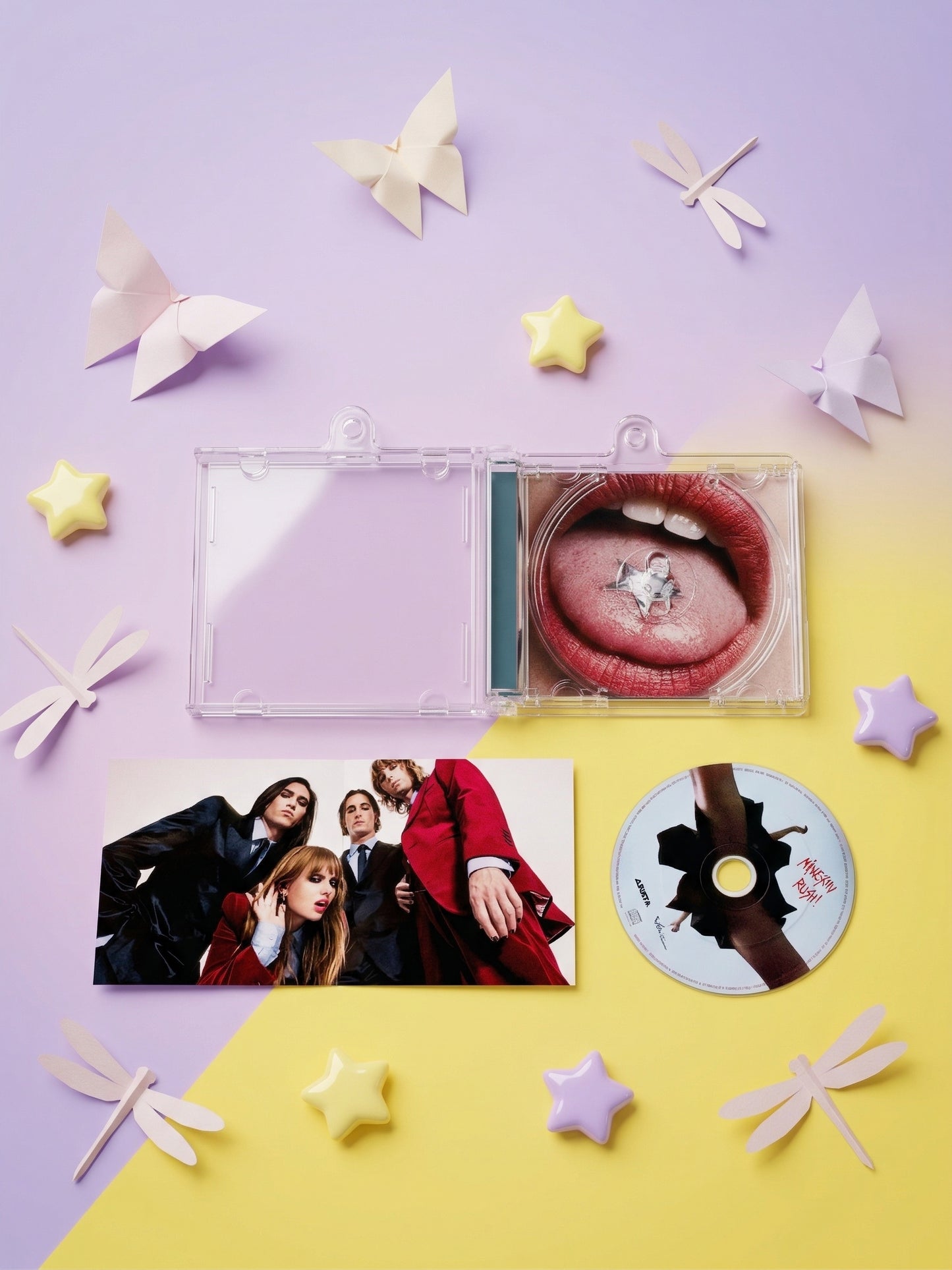 Maneskin Rush- Llavero Mini CD  con NFC link personalizado| Regalo para fans