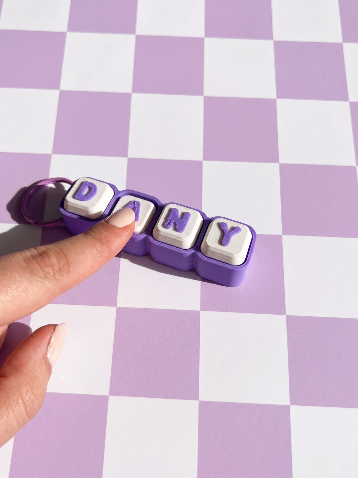 Llavero clicker Personalizado con Nombre Tipo Teclado | Fidget Clicker de Teclas