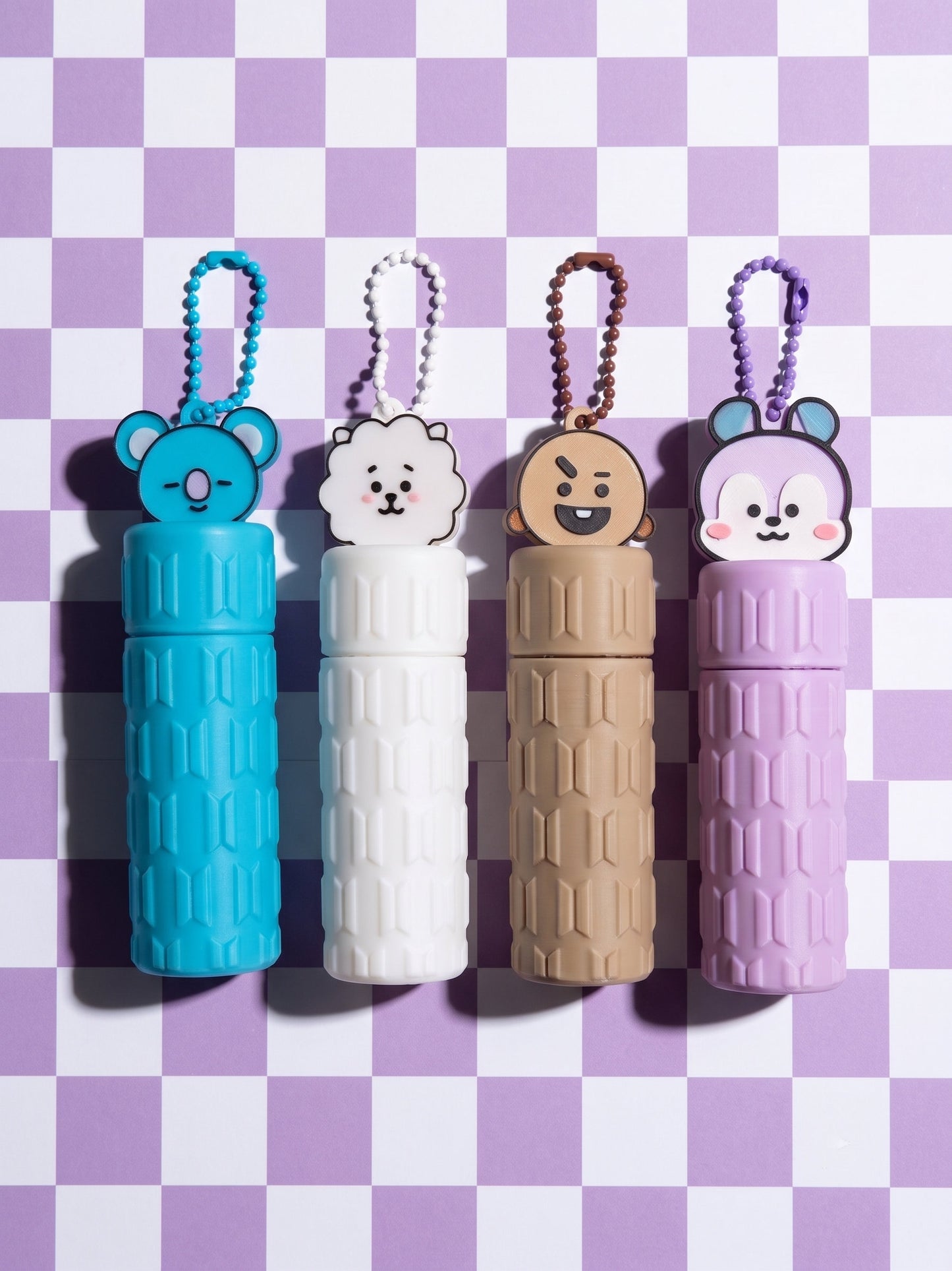Llavero Porta Labial y Pastillero BT21 BTS