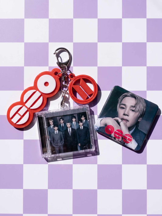 BTS- Llavero Mini CD  con NFC link personalizado| Regalo para Armys