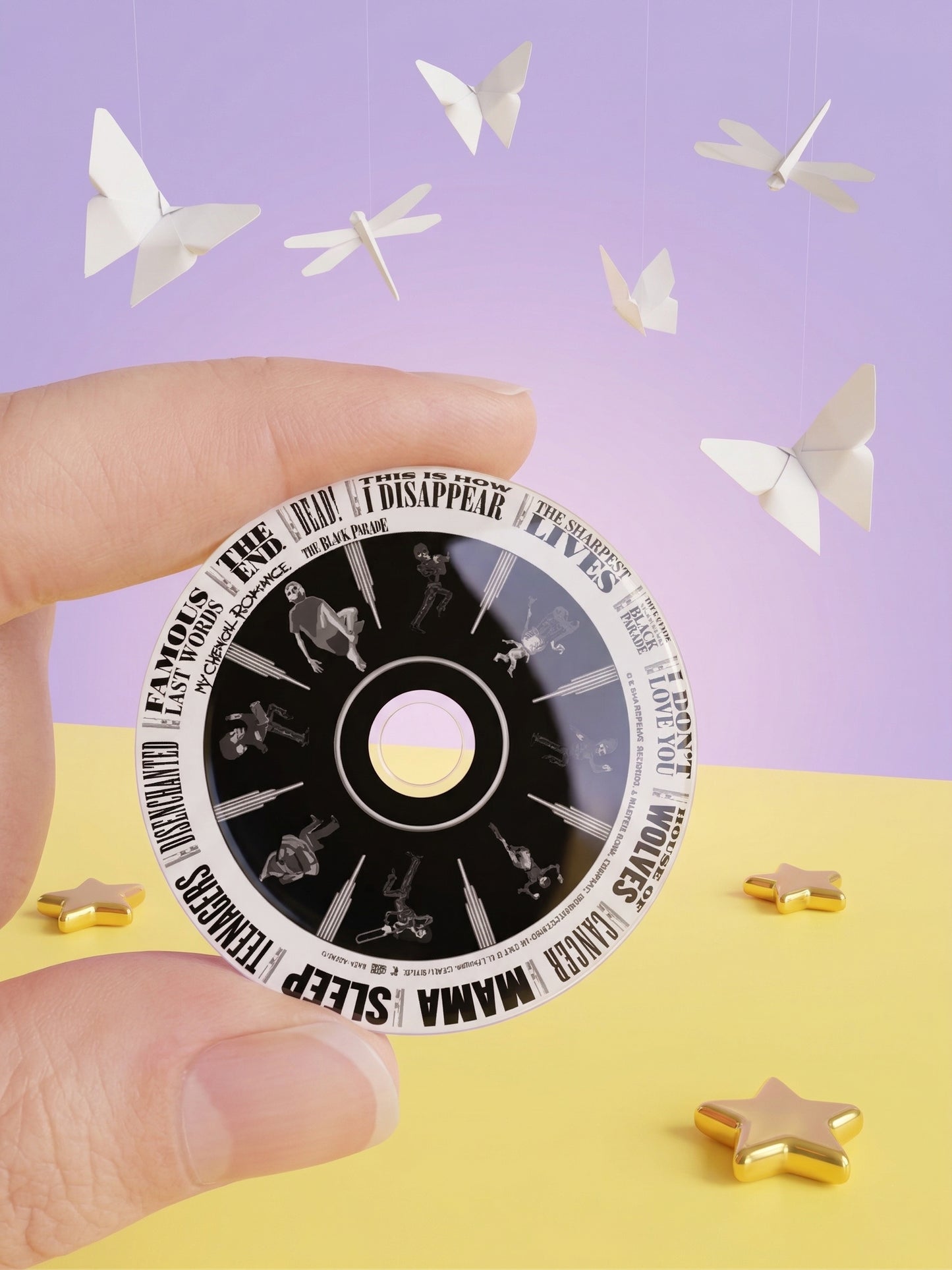 My chemical Romance Black parade- Llavero Mini CD  con NFC link personalizado| Regalo para fans