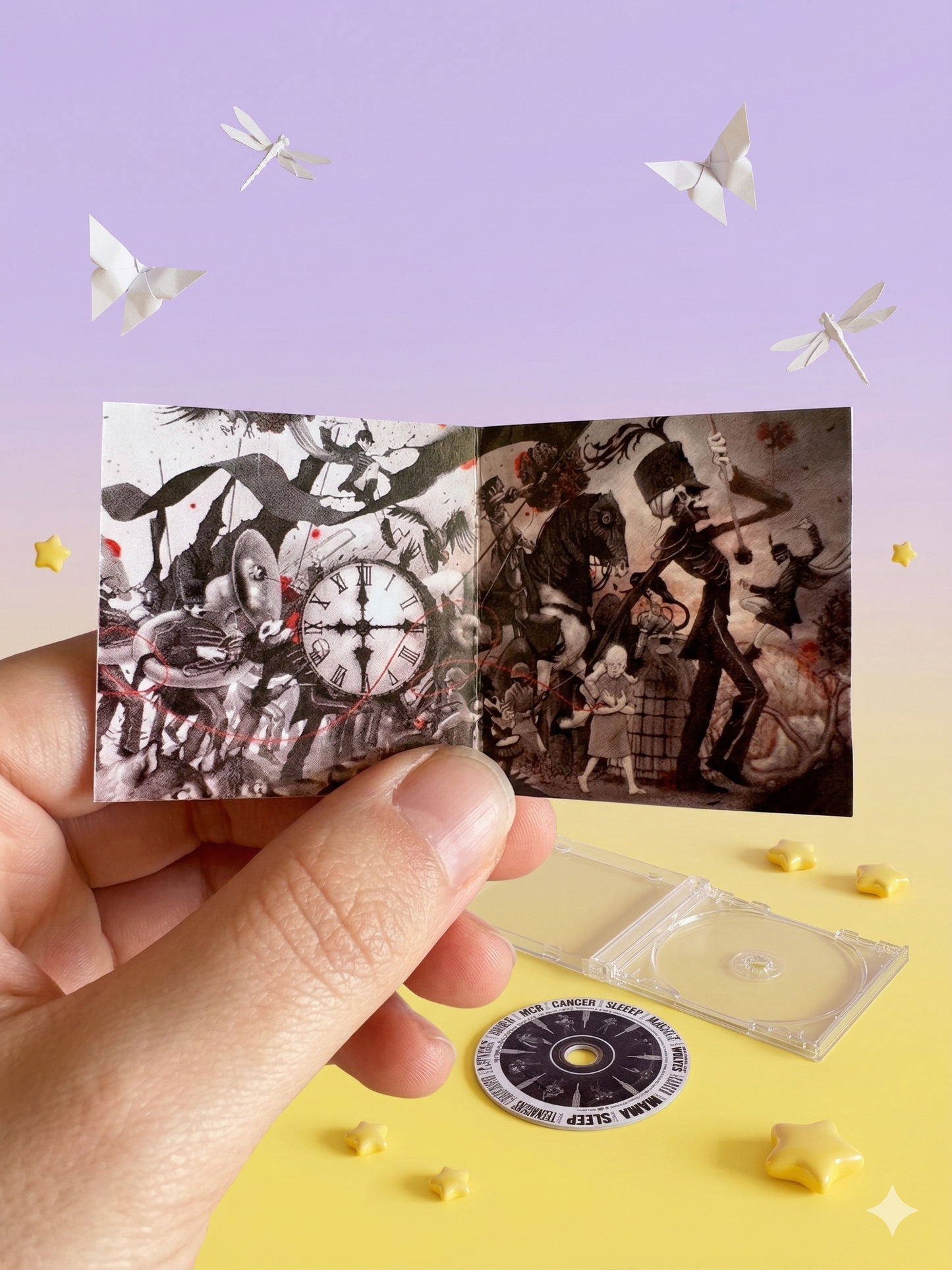 My chemical Romance Black parade- Llavero Mini CD  con NFC link personalizado| Regalo para fans