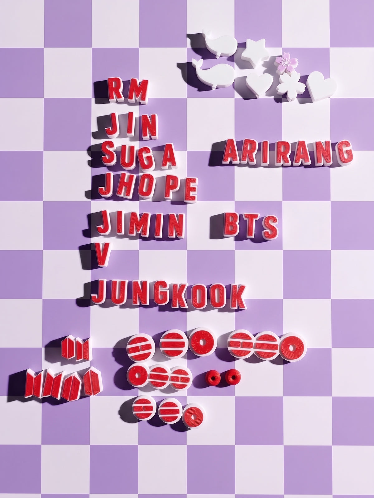 Set de cuentas BTS ARIRANG para llaveros y freebies 50 piezas