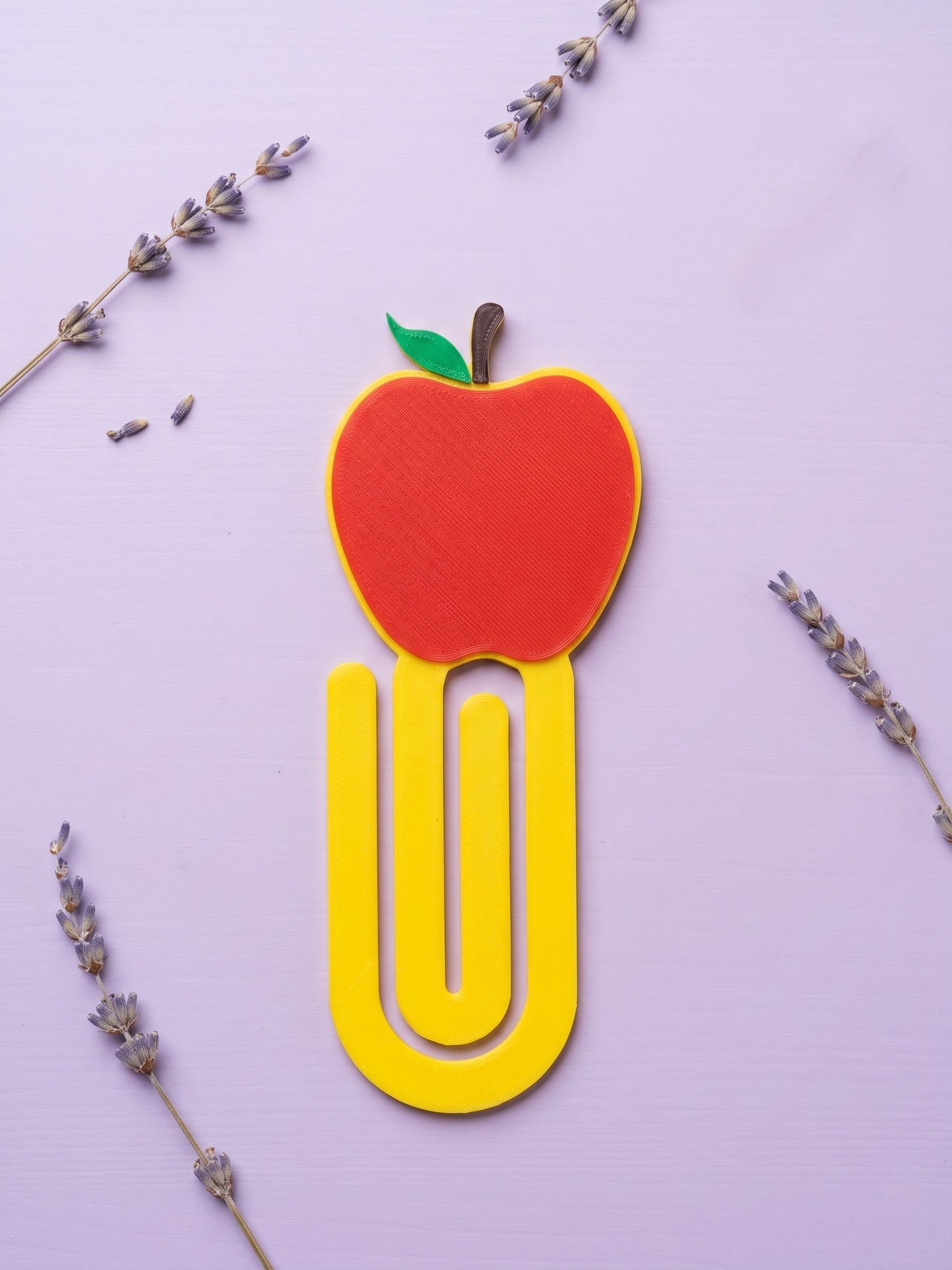 Set de 4 Marcapáginas de manzana cute clip grande Día del maestro