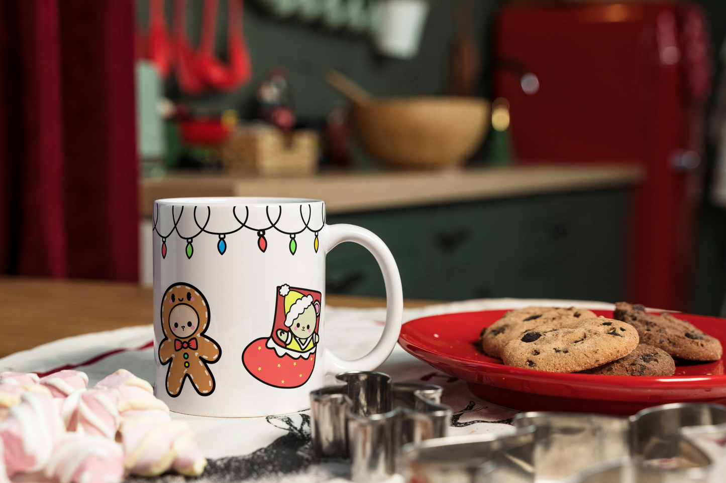 Taza con Estampados Navideños