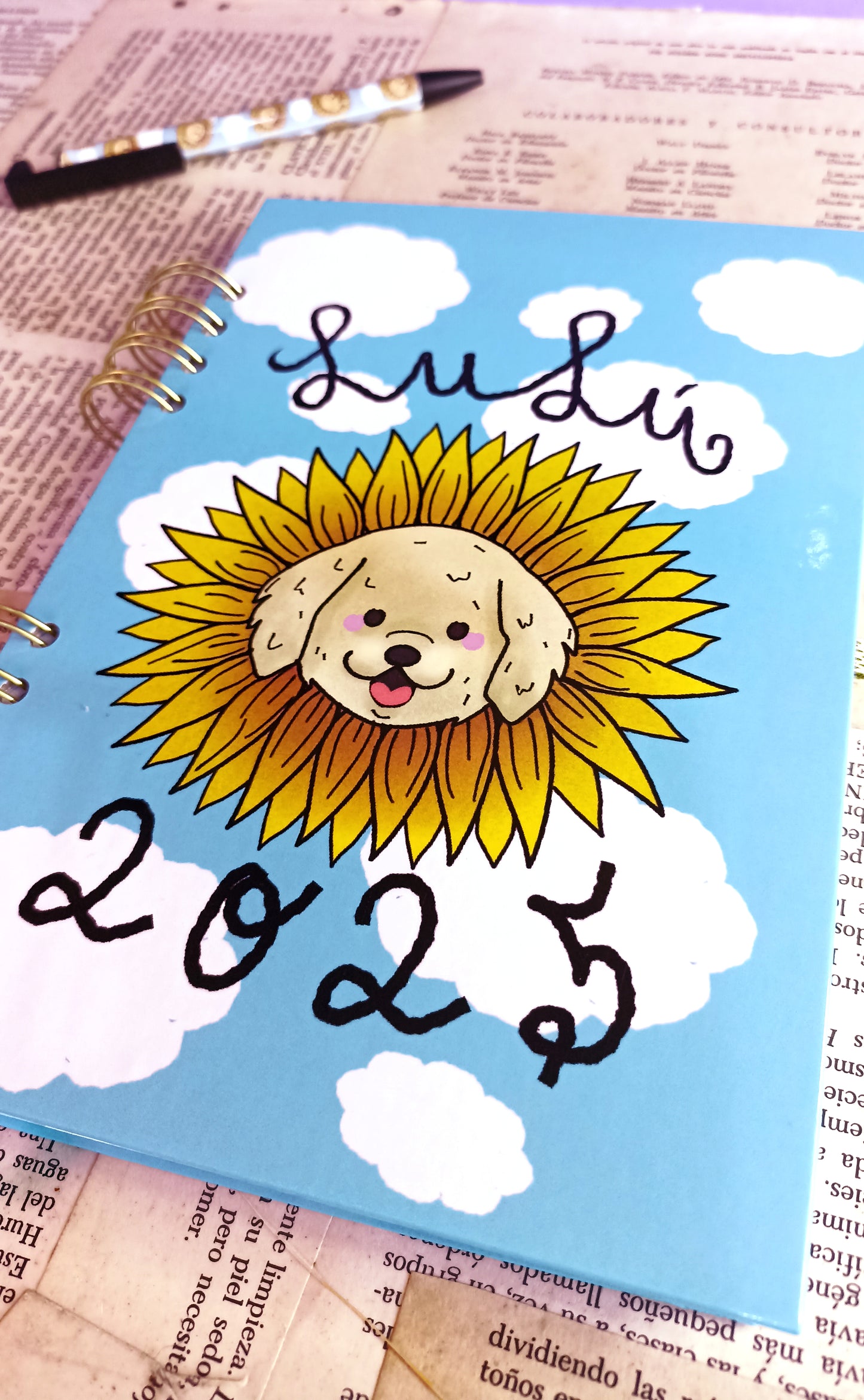 Agenda Personalizada con Foto de tu Perrito | Personaliza tu Agenda con la Ilustración de tu Mascota