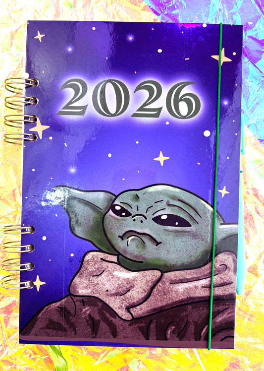 Agenda Star wars mandalorian Grogu  Planeación 3 Días por Hoja