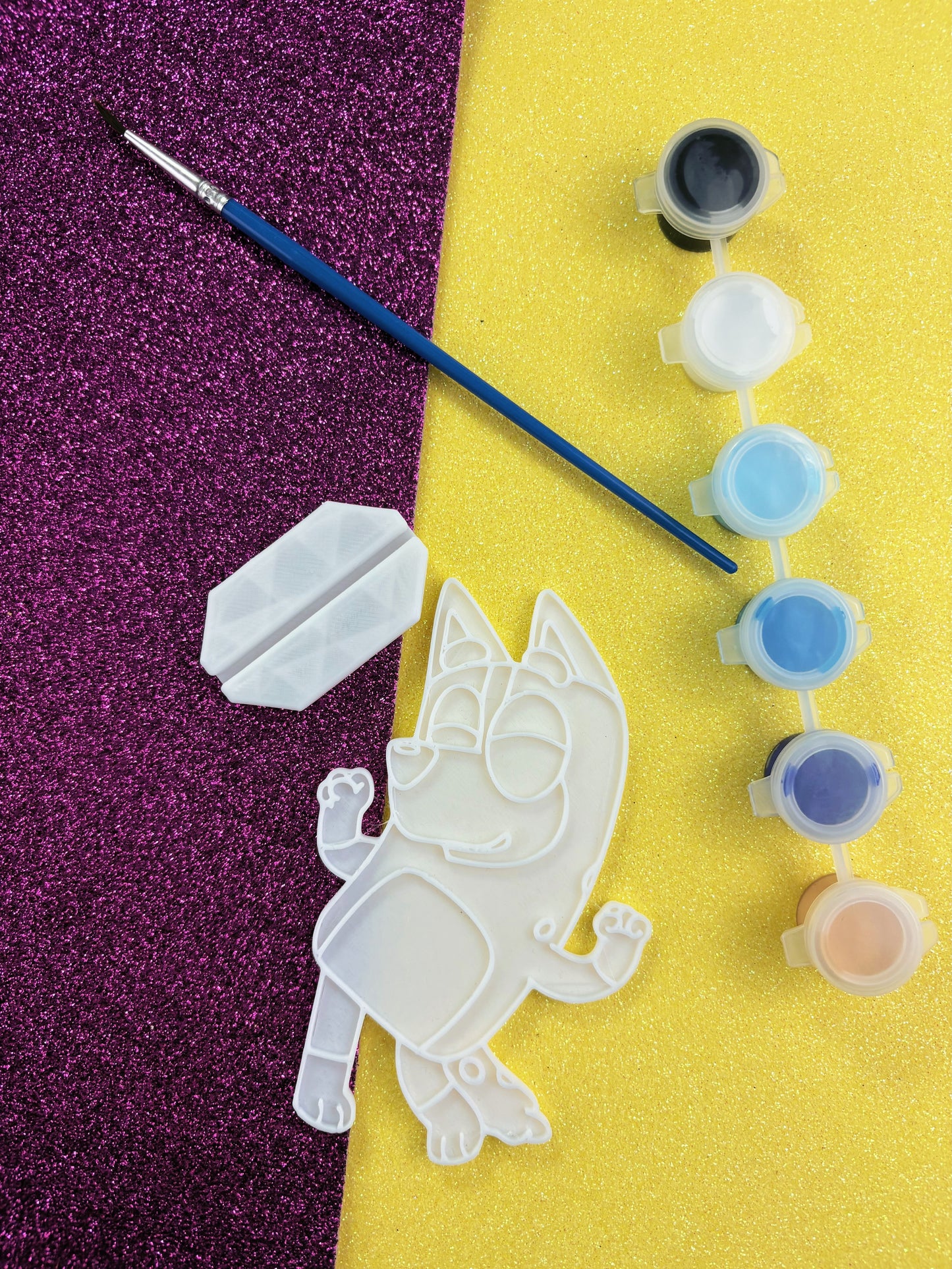 Set de 3 Figuras para Pintar con Pinturas y Pincel Actividad Creativa para Niños Recuerdos de Fiesta
